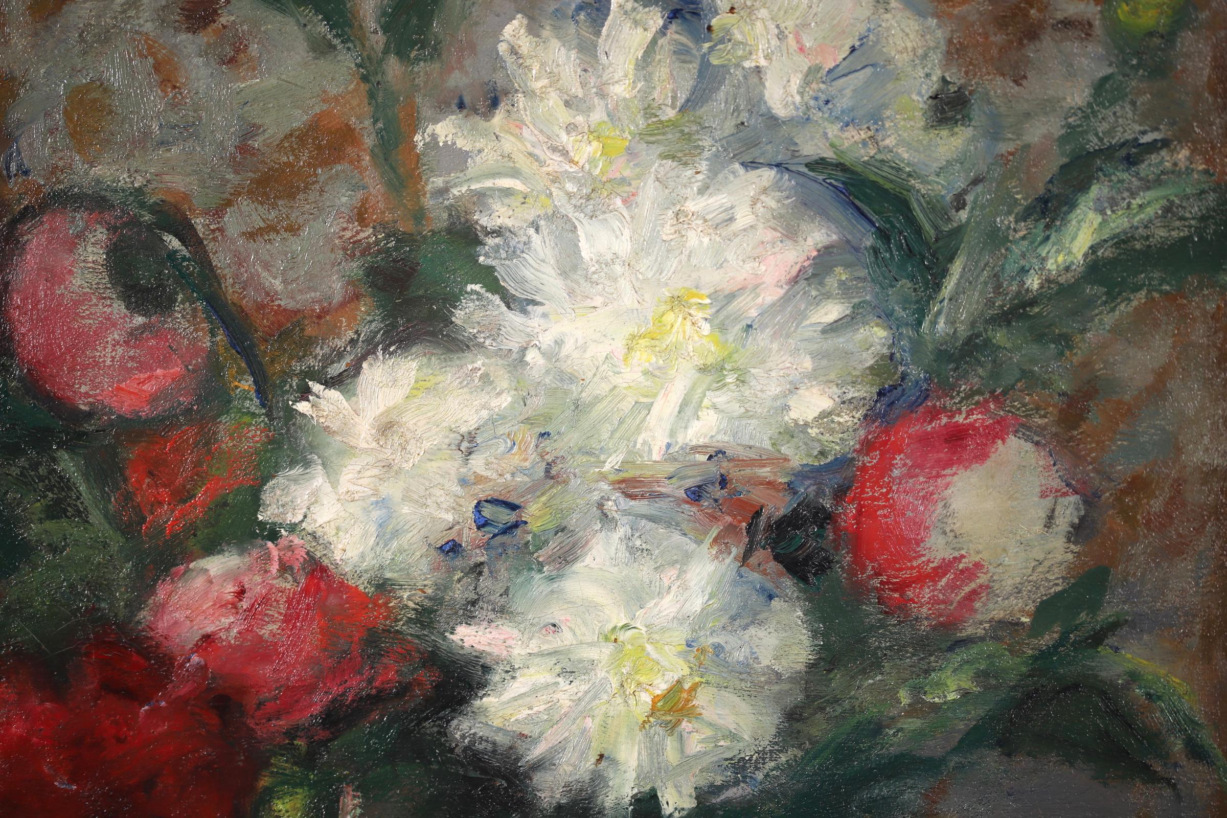 Flowers & Matroyshka - Post Impressionist Oil, Still Life by Georges D'Espagnat 7