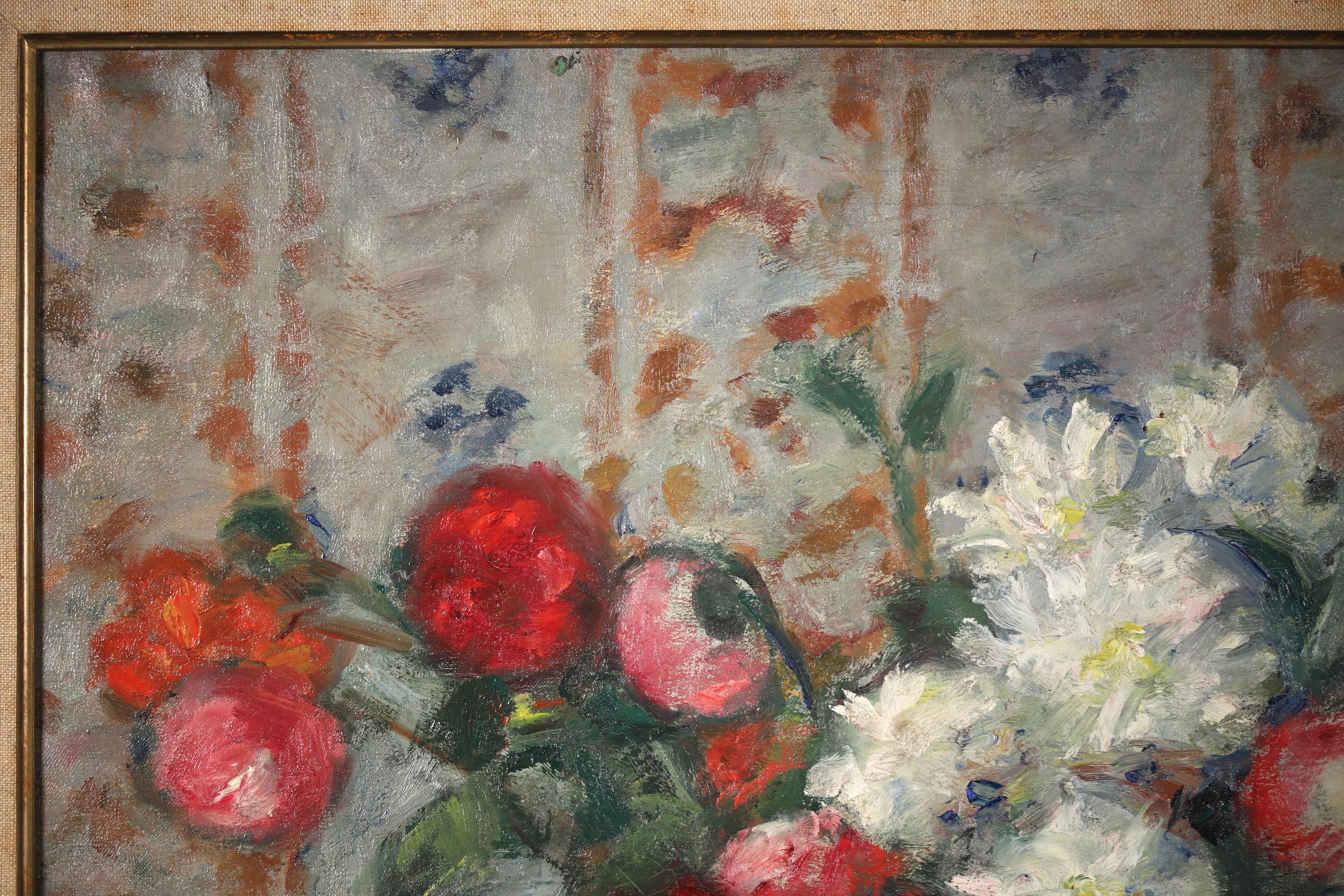 Flowers & Matroyshka - Post Impressionist Oil, Still Life by Georges D'Espagnat 1