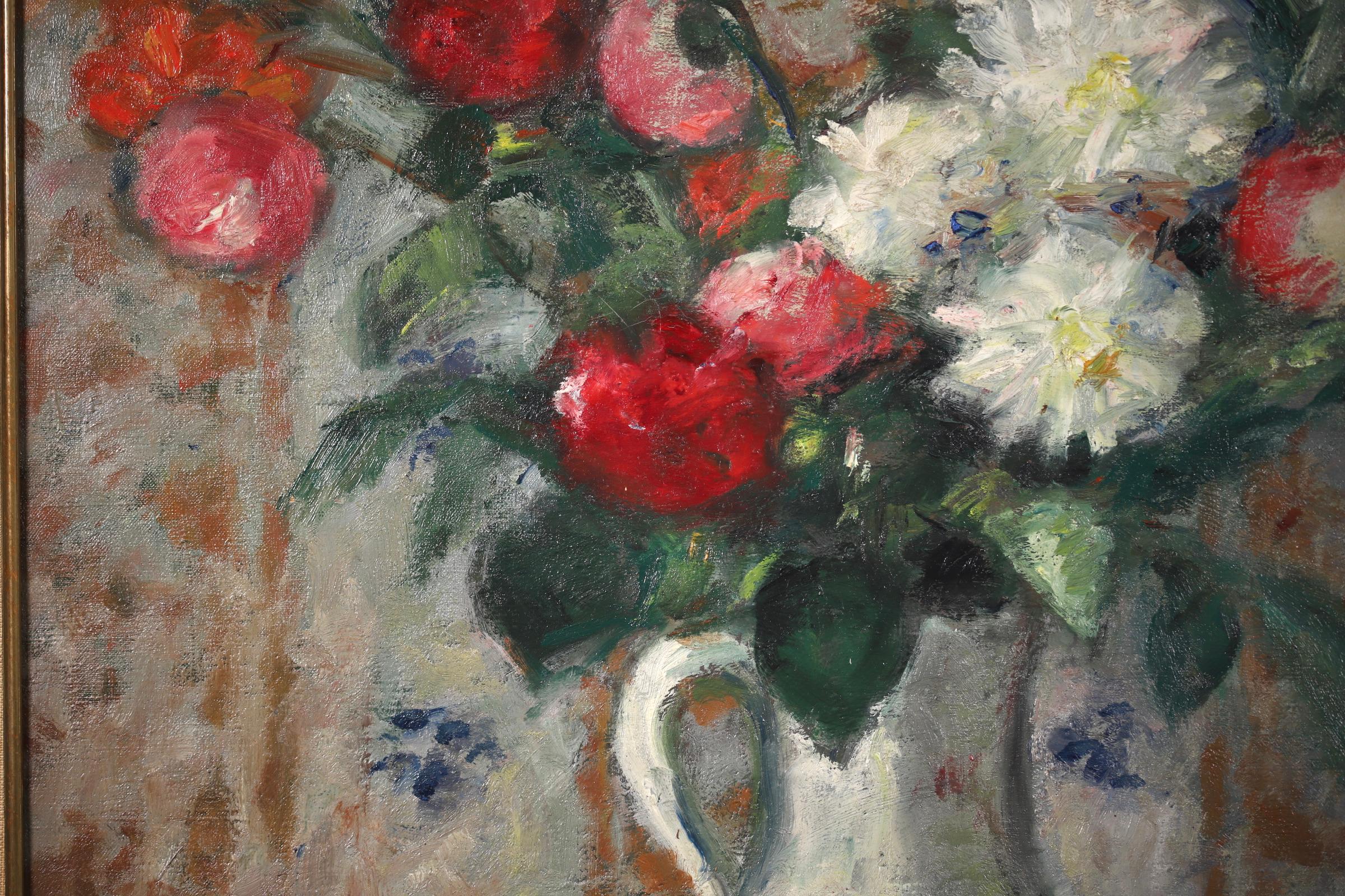 Flowers & Matroyshka - Post Impressionist Oil, Still Life by Georges D'Espagnat 2