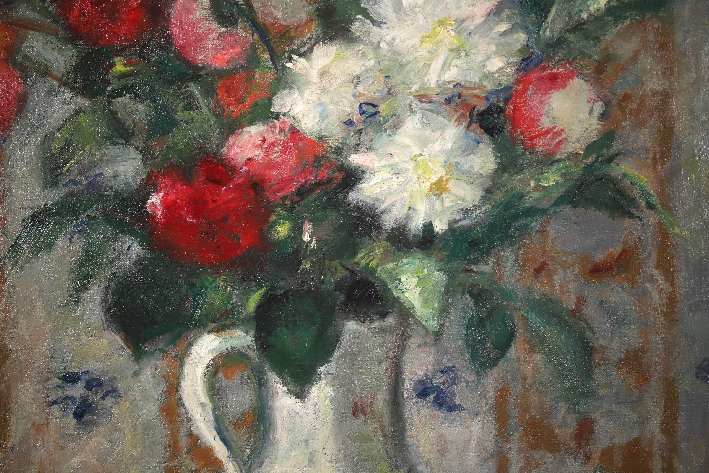 Flowers & Matroyshka - Post Impressionist Oil, Still Life by Georges D'Espagnat 4