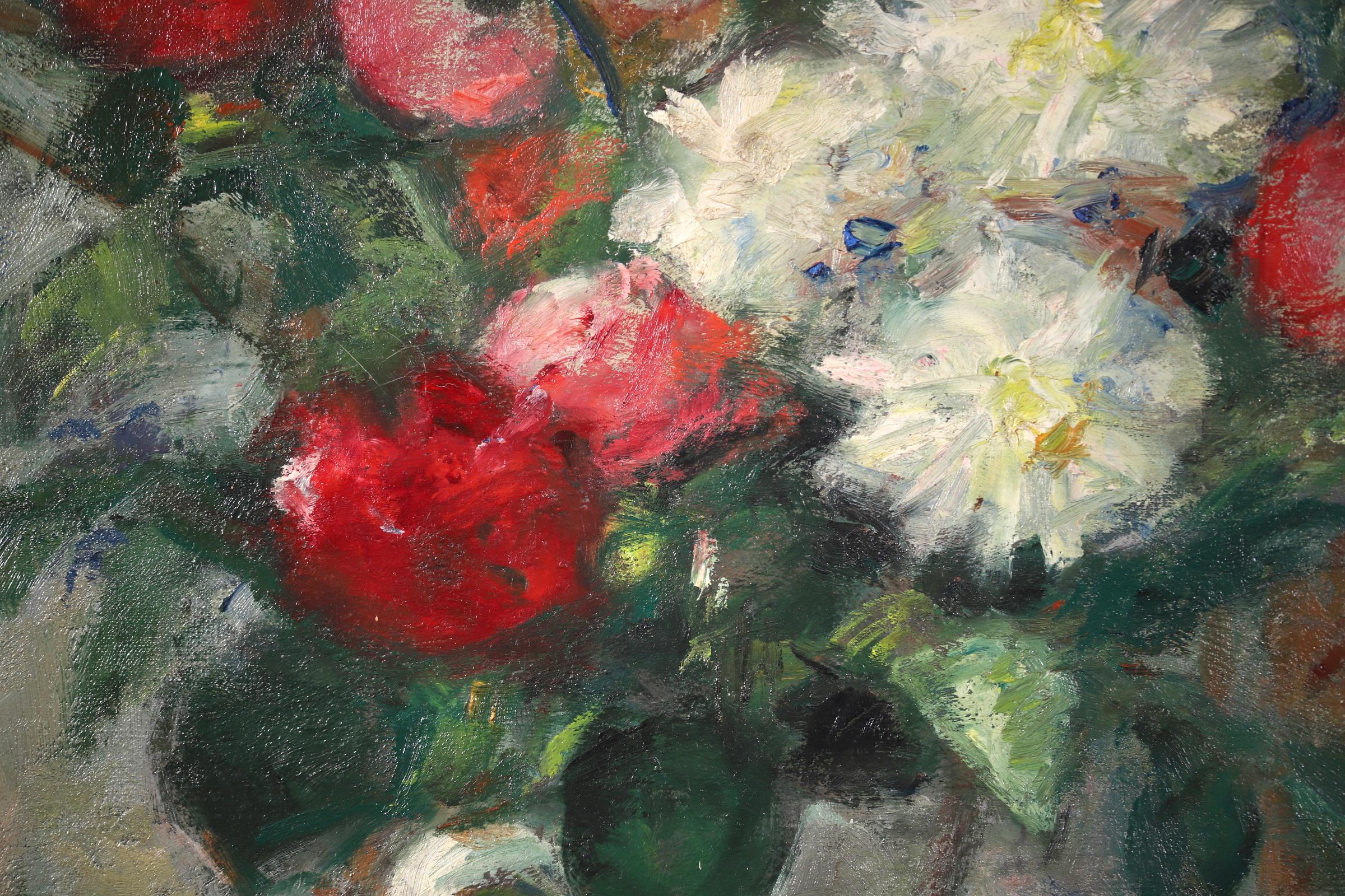 Flowers & Matroyshka - Post Impressionist Oil, Still Life by Georges D'Espagnat 5