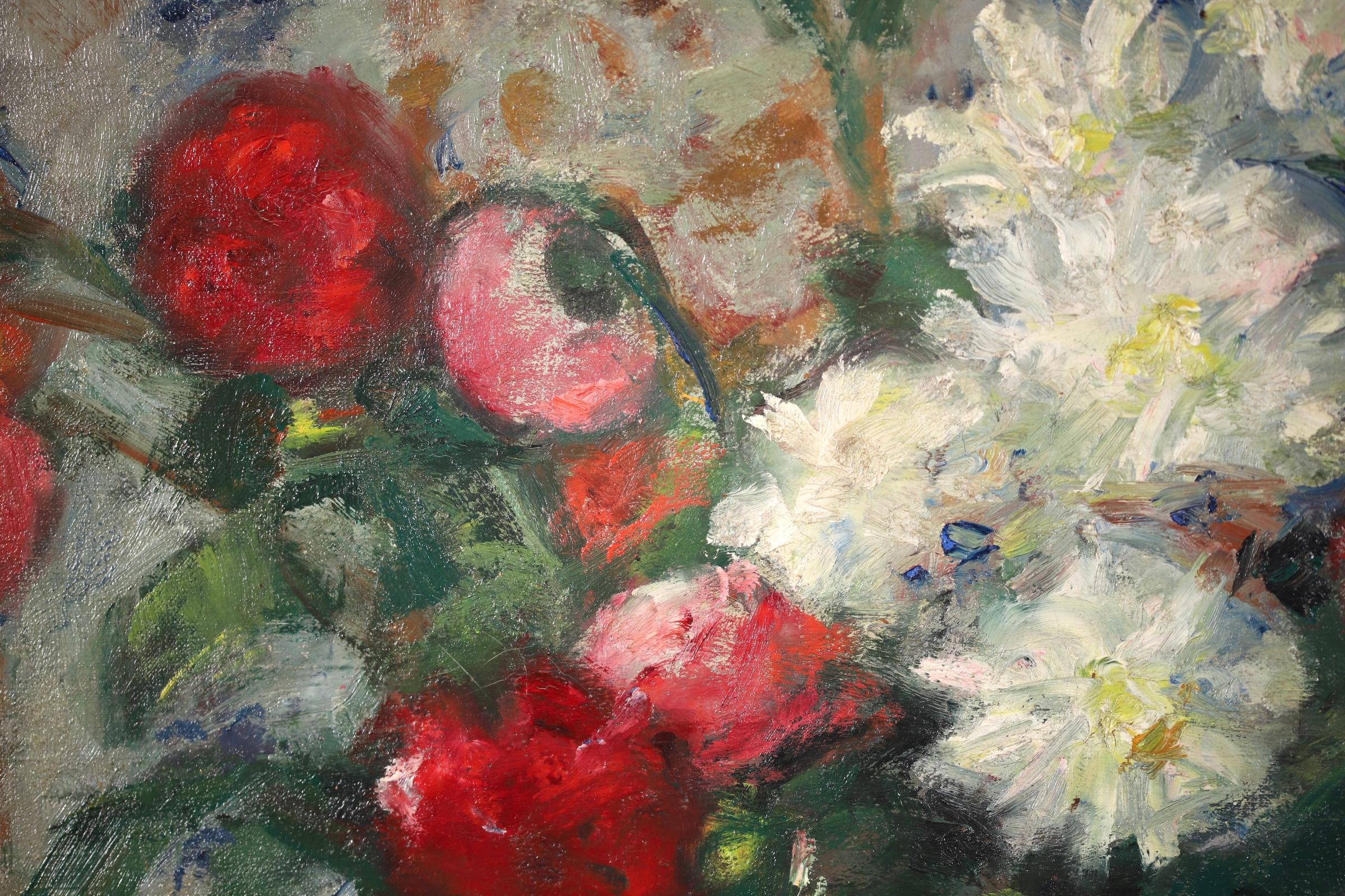 Flowers & Matroyshka - Post Impressionist Oil, Still Life by Georges D'Espagnat 6