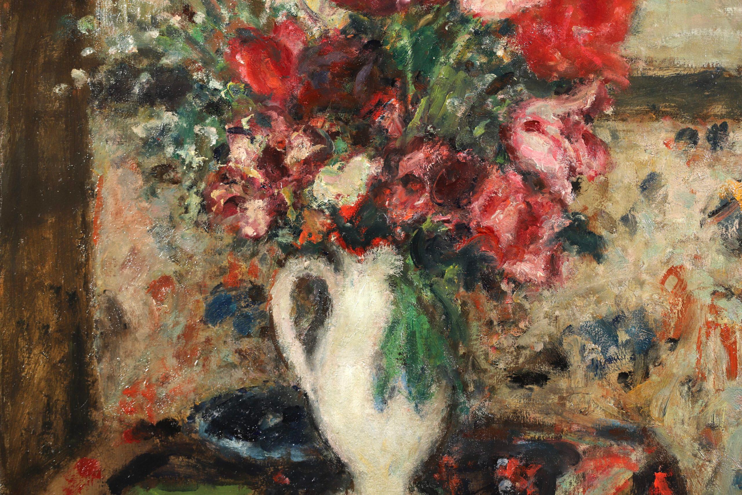 Grand Bouquet de Fleurs - Post Impressionist Still Life Oil - Georges D'Espagnat For Sale 4