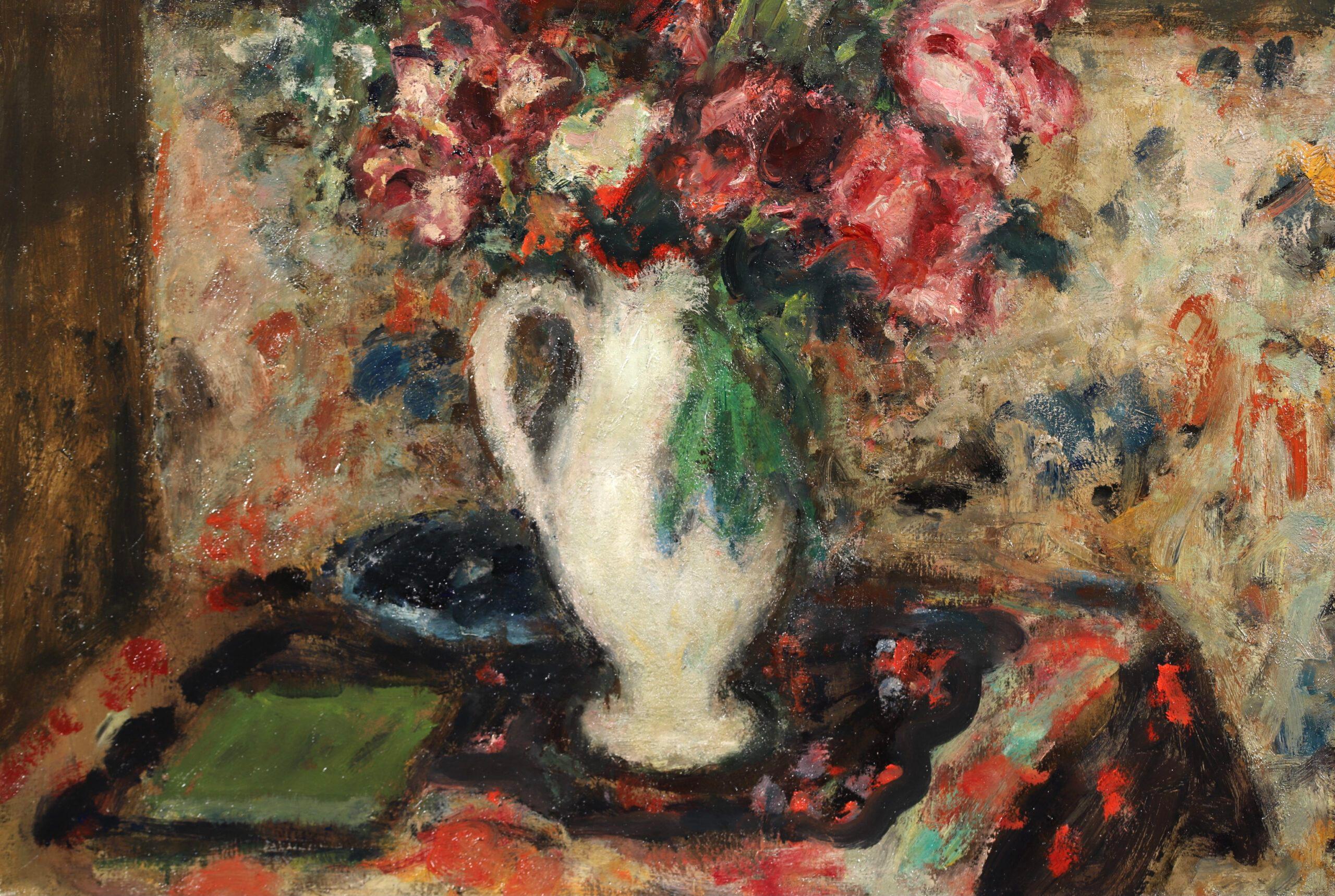 Grand Bouquet de Fleurs - Post Impressionist Still Life Oil - Georges D'Espagnat For Sale 5
