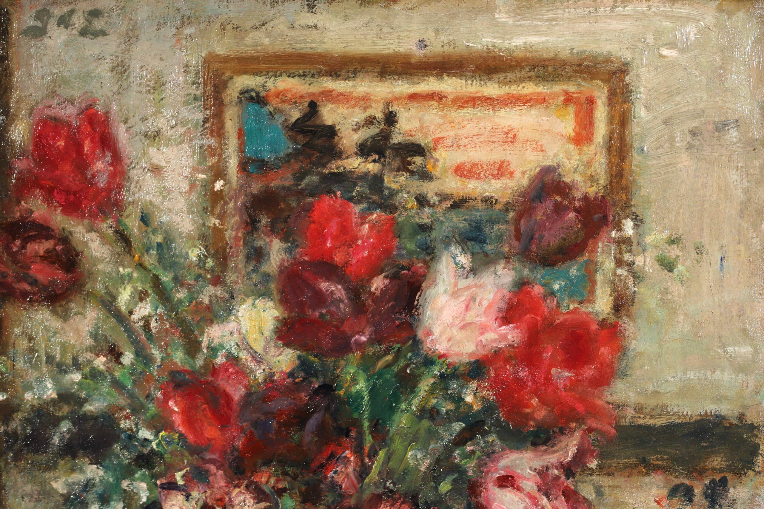 Grand Bouquet de Fleurs - Post Impressionist Still Life Oil - Georges D'Espagnat For Sale 7