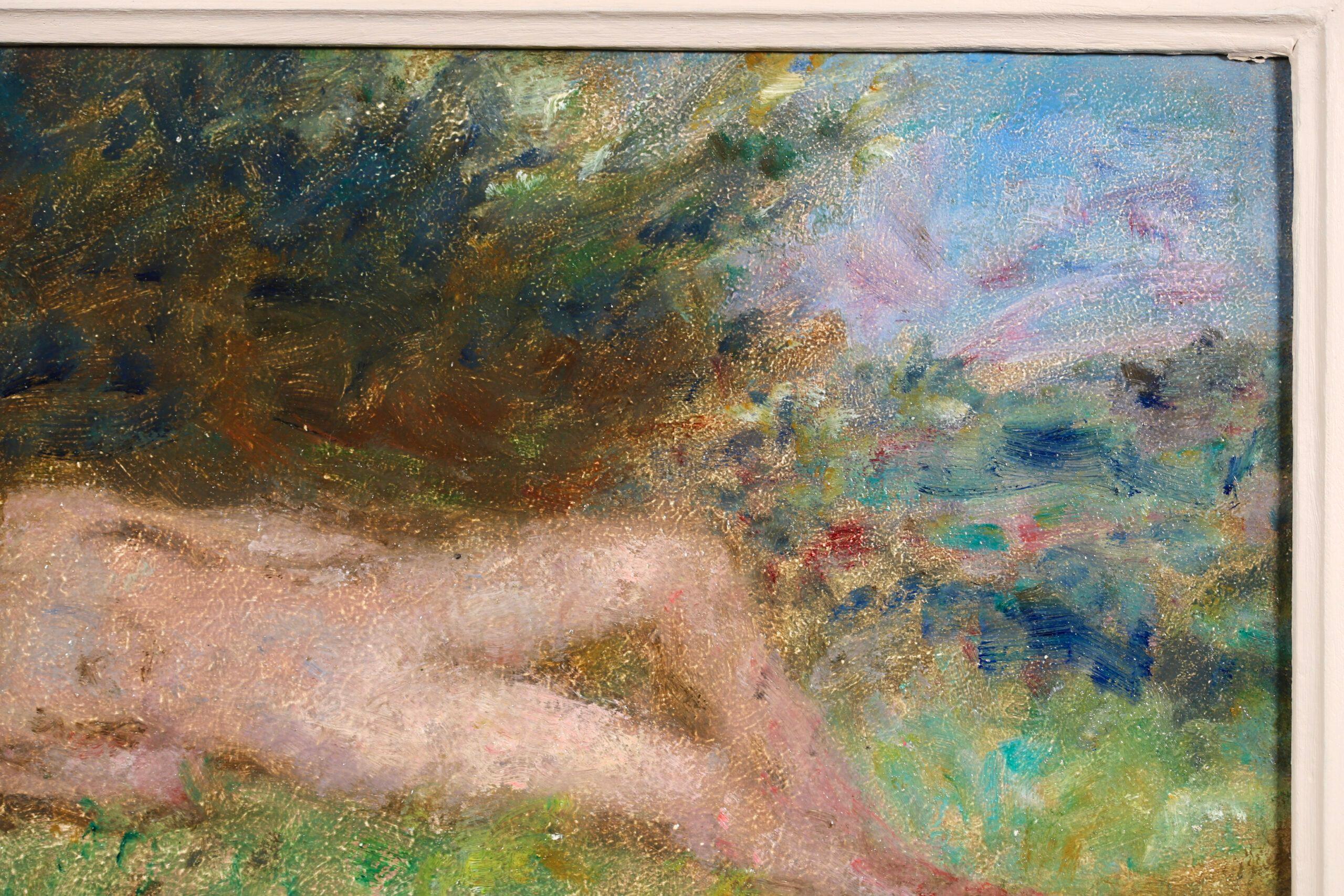 Nu allonge - Post Impressionist Nude Figurative Oil - Georges D'Espagnat For Sale 3