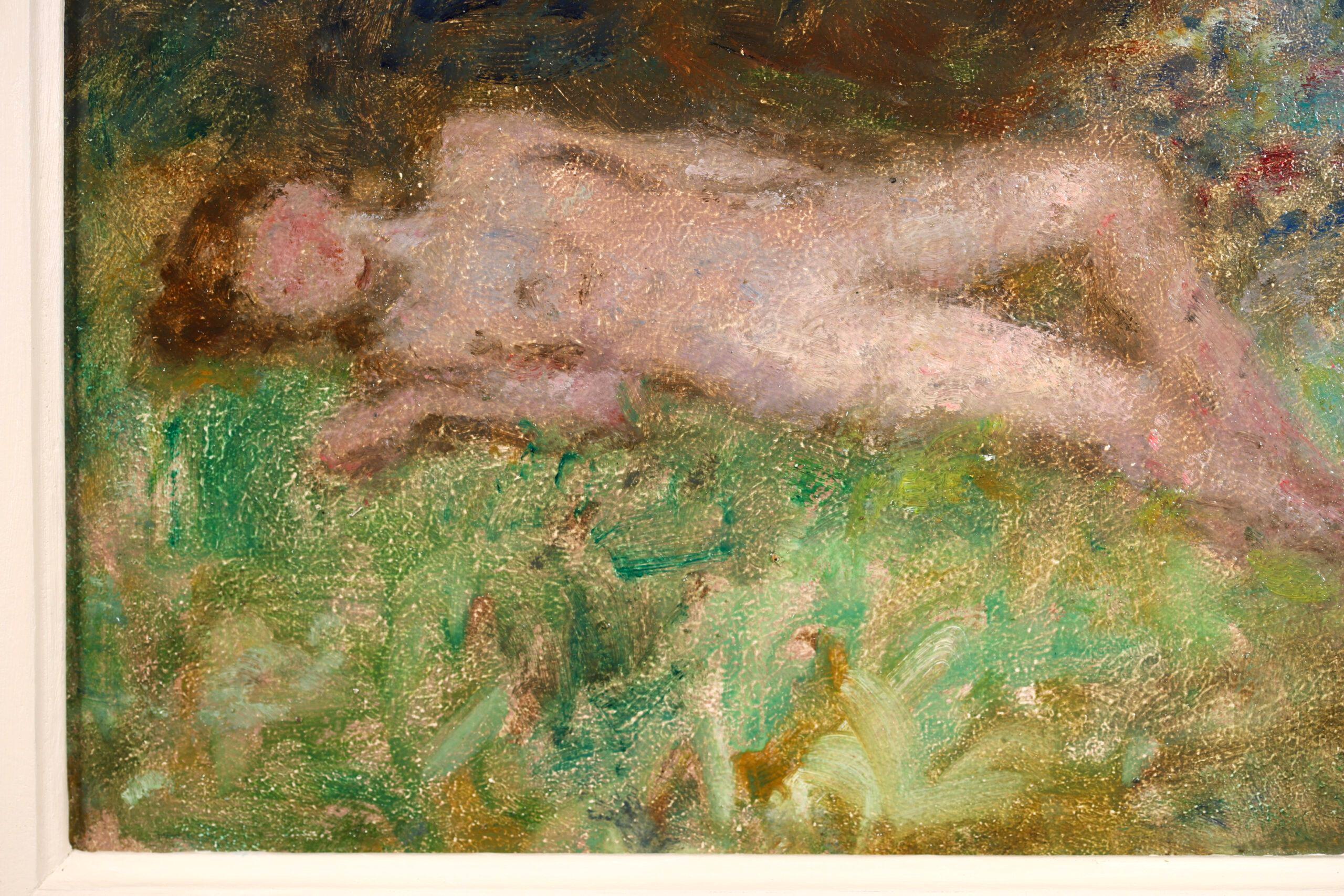 Nu allonge - Post Impressionist Nude Figurative Oil - Georges D'Espagnat For Sale 6