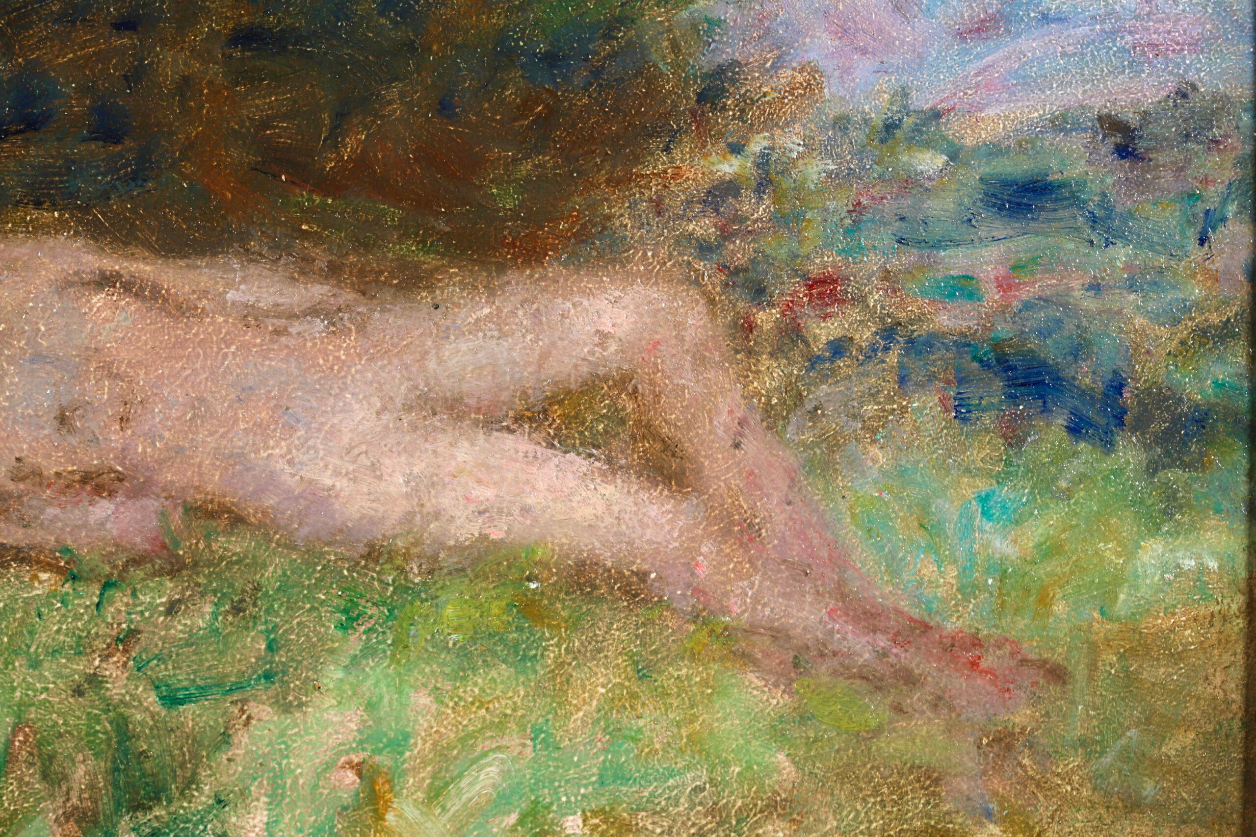Nu allonge - Post Impressionist Nude Figurative Oil - Georges D'Espagnat For Sale 7