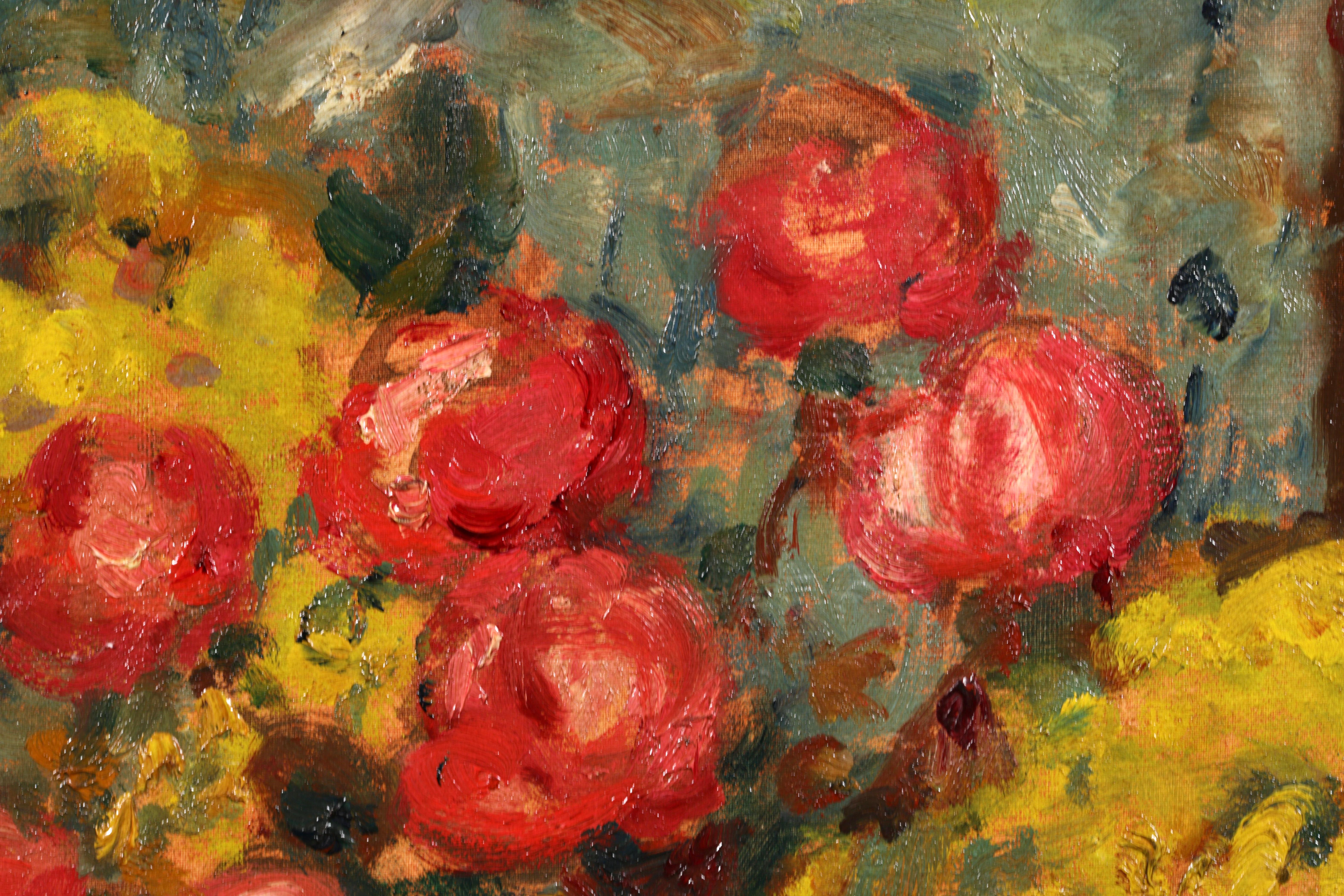 Vase de Fleurs - Post Impressionist Still Life Oil Painting - Georges D'Espagnat For Sale 6