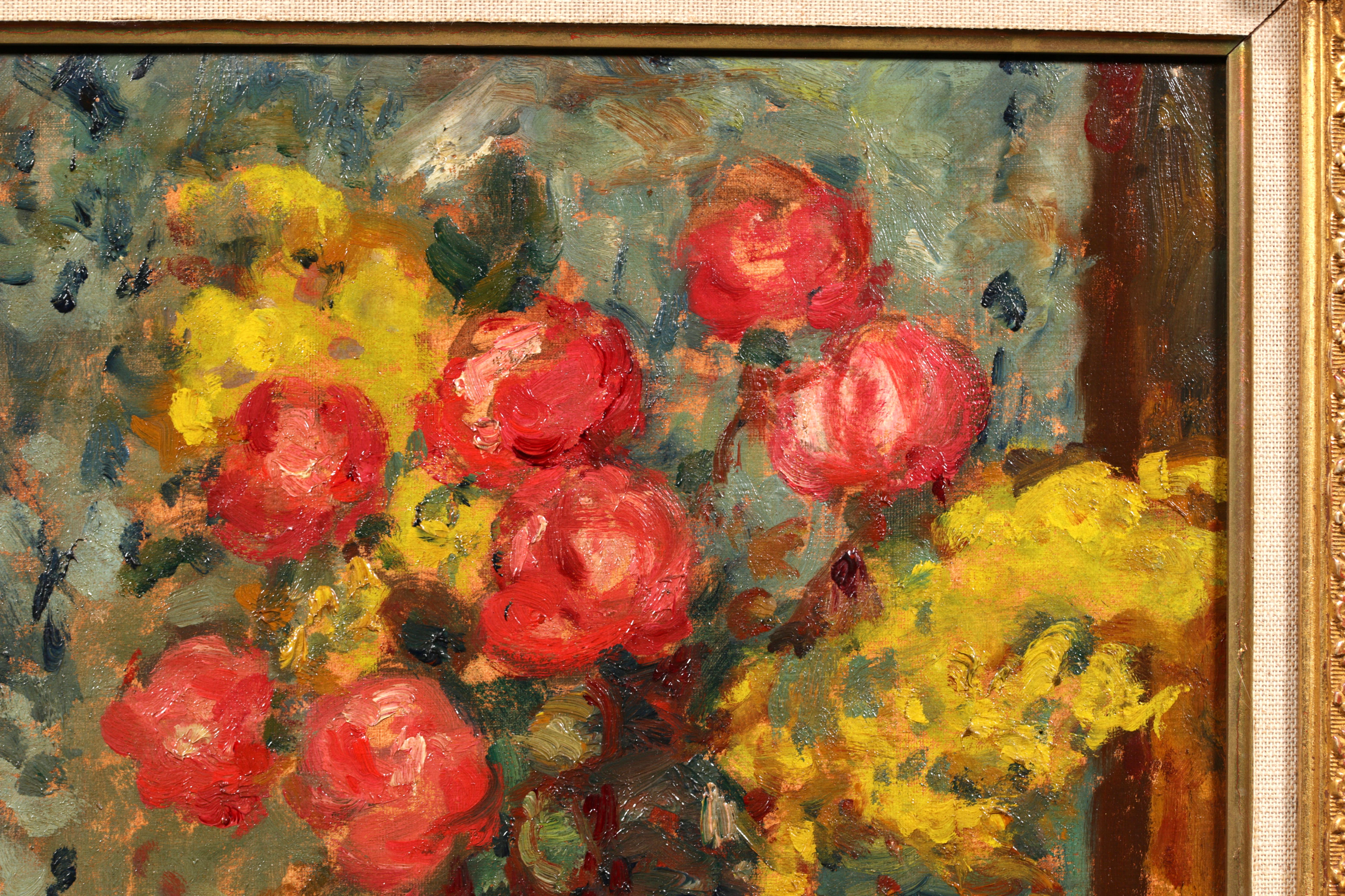 Vase de Fleurs – Postimpressionistisches Stillleben, Ölgemälde – Georges D'Espagnat im Angebot 3
