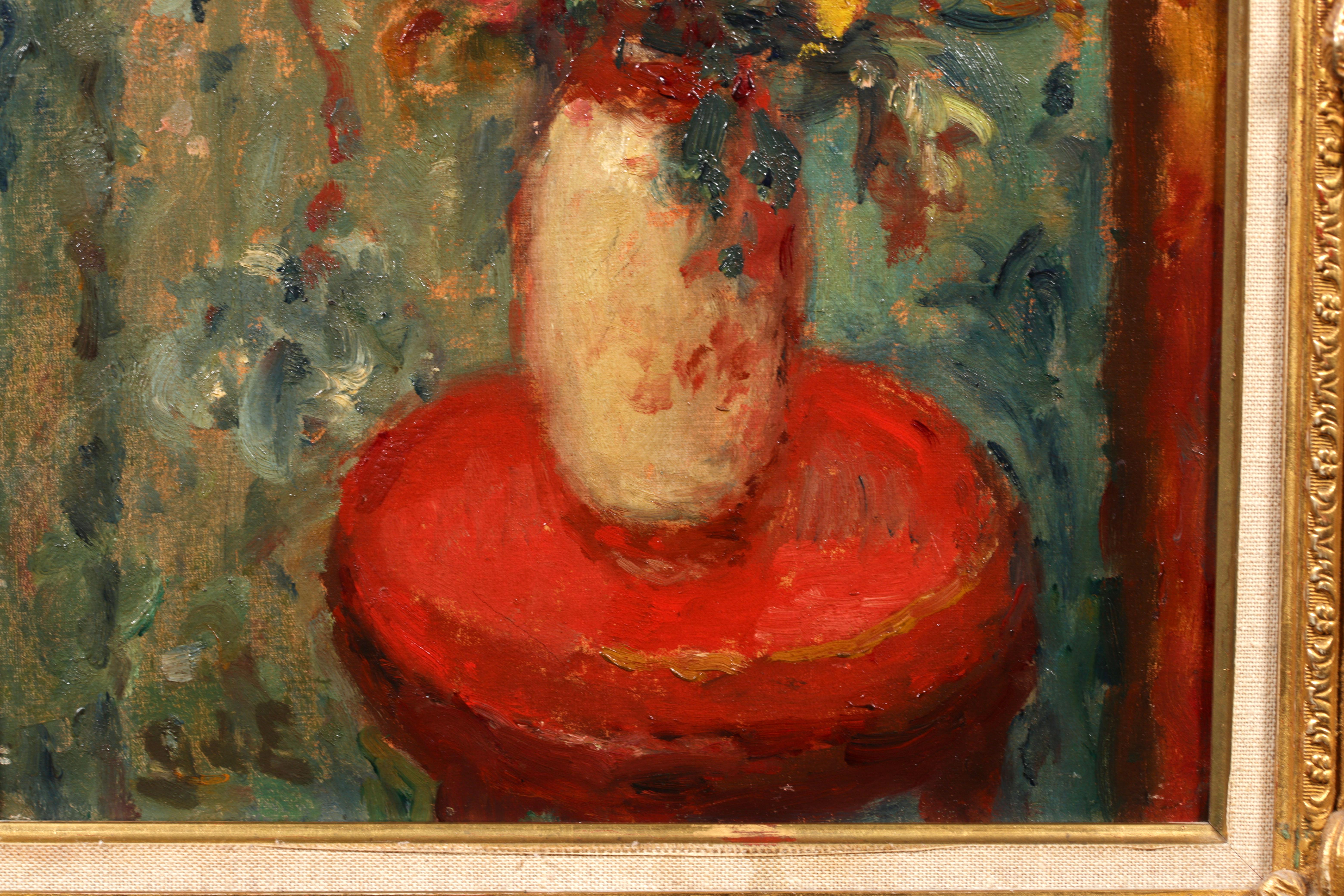 Vase de Fleurs – Postimpressionistisches Stillleben, Ölgemälde – Georges D'Espagnat im Angebot 7