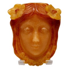 Georges Despret Pate de Verre Mask, c1905