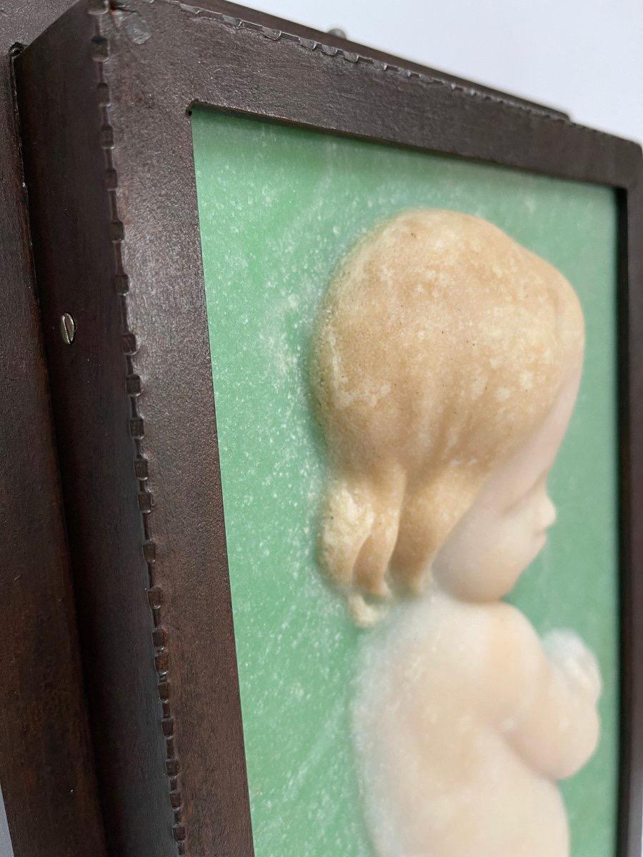 Fer forgé Rare assiette décorative en pâte de verre Georges Despret en vente