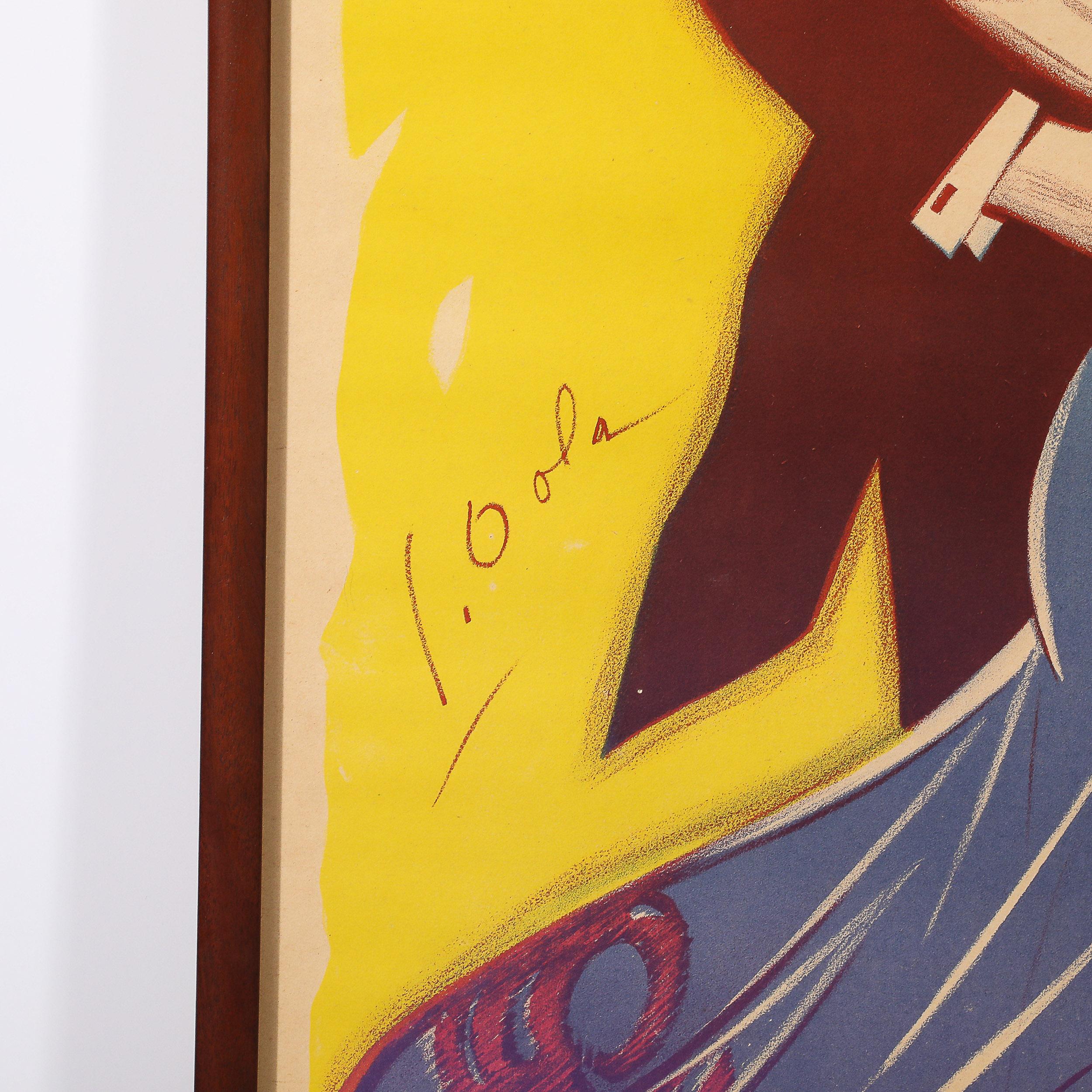 Art Deco La Veuve Joyeuse 1936 Original französisches Operettenplakat von Georges Dola im Angebot 5