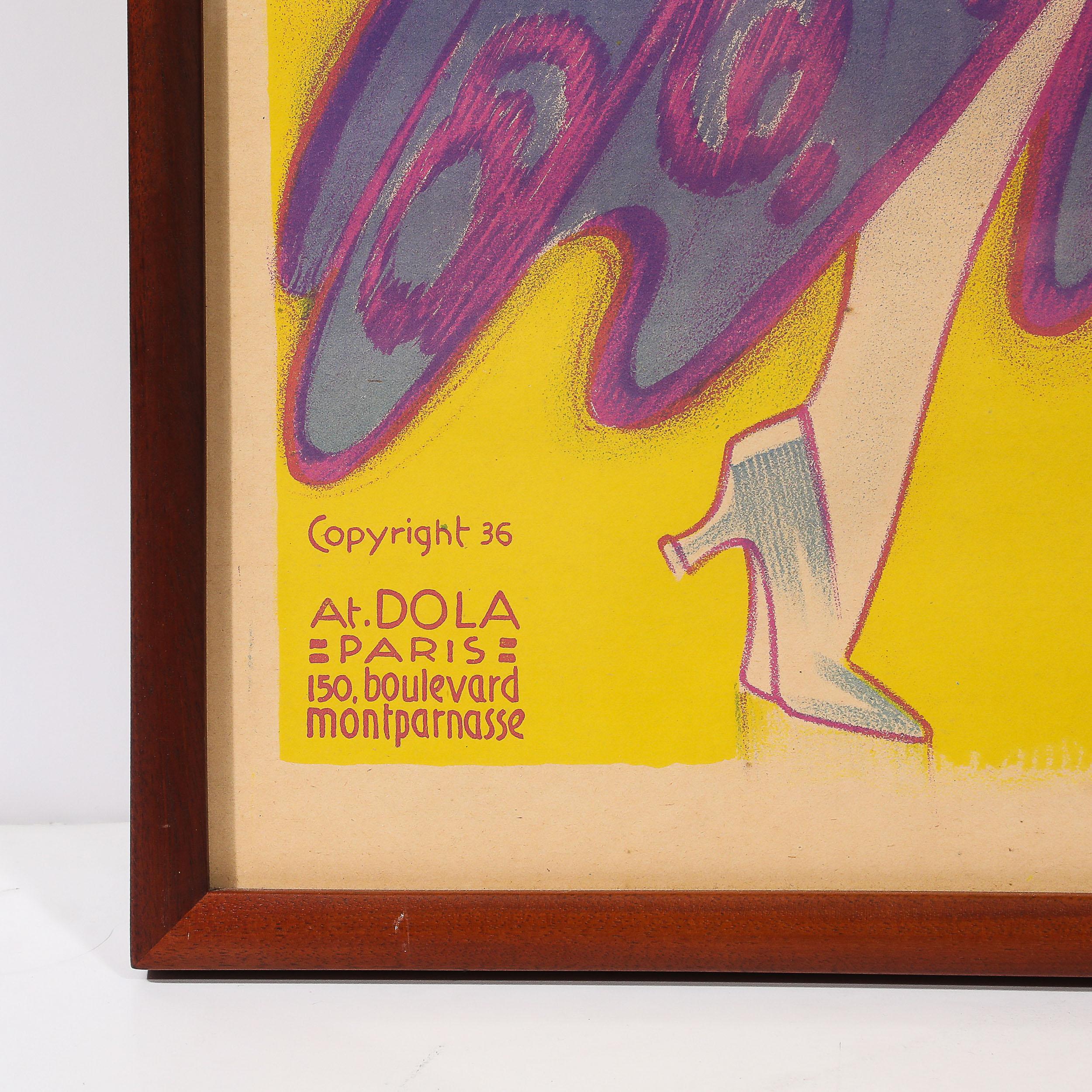Art Deco La Veuve Joyeuse 1936 Original französisches Operettenplakat von Georges Dola im Angebot 6
