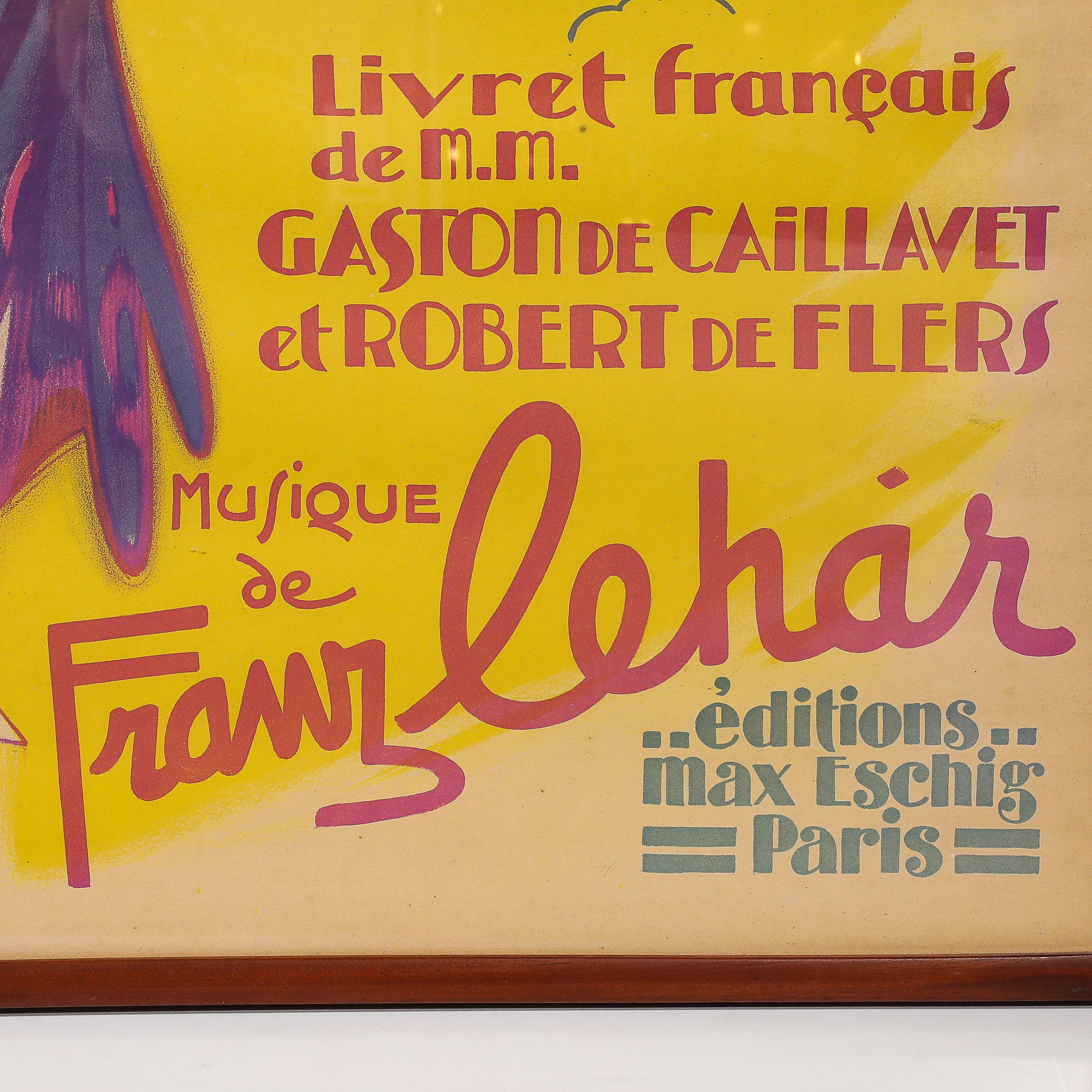 Art Deco La Veuve Joyeuse 1936 Original französisches Operettenplakat von Georges Dola im Angebot 7