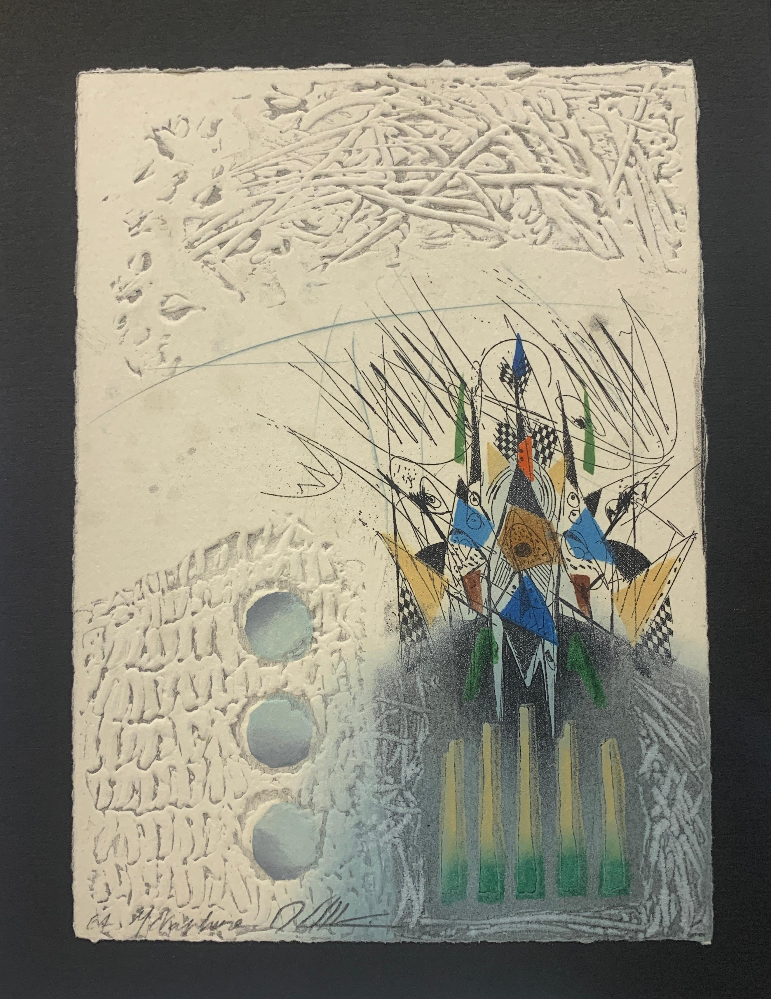 Georges Dussau Abstract Print - Untitled II