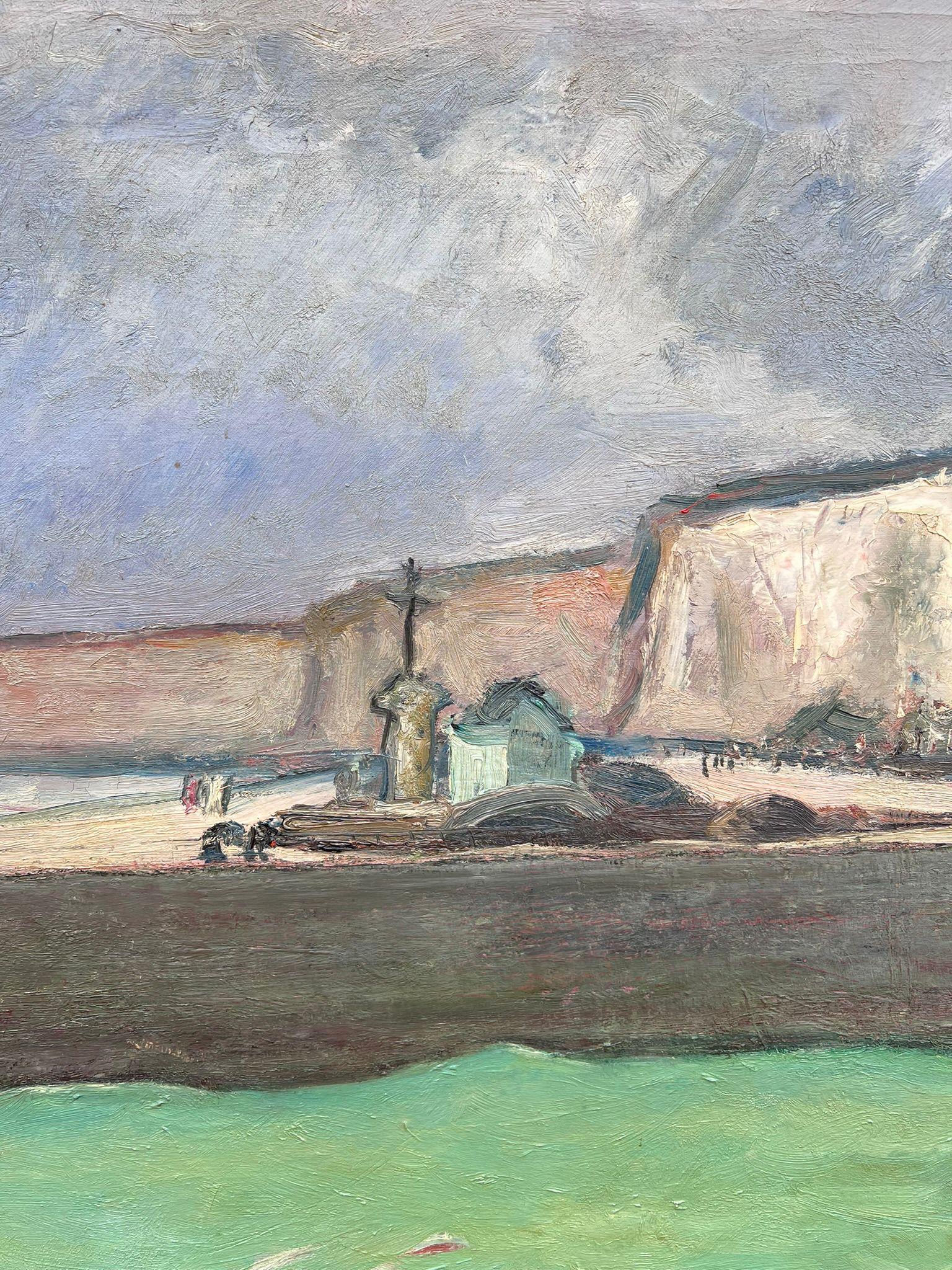 Hafen von Finistiere, Frankreich
von Georges Eugène DELHOMME (1904-1989) * siehe Anmerkungen unten
signiertes Öl auf Leinwand, gerahmt
Gerahmt: 38 x 46 Zoll
Leinwand: 32 x 39 Zoll
Provenienz: Nachlassverkauf des Künstlers, Südfrankreich
Condit: sehr