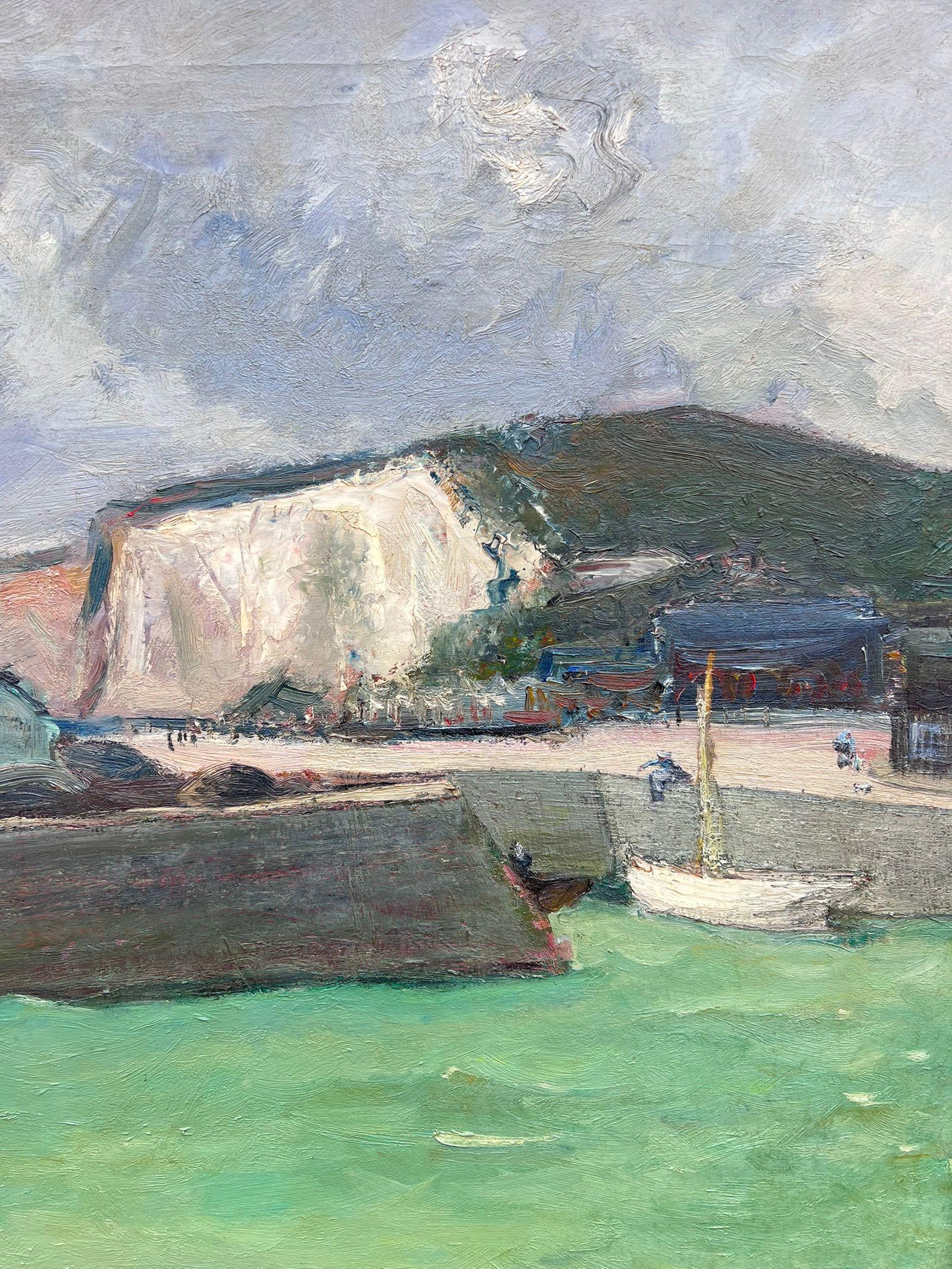 Hafen von Finistiere Großes französisches modernistisches Ölgemälde aus der Mitte des 20. im Angebot 2