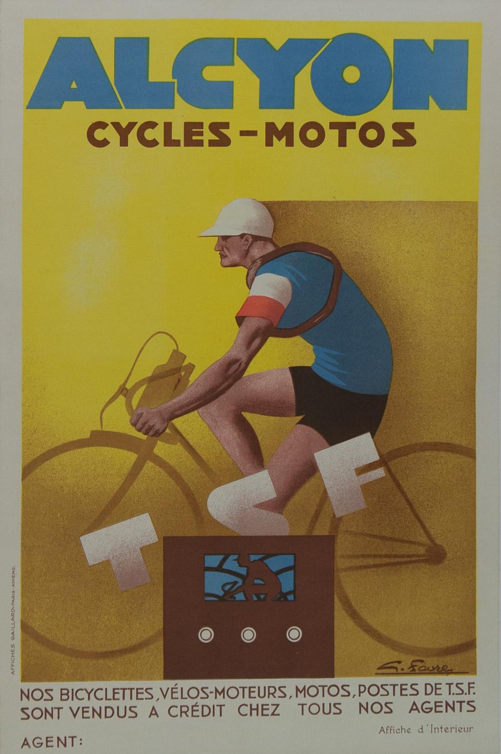 Alcyon Cycles-Moto Vintage Poster