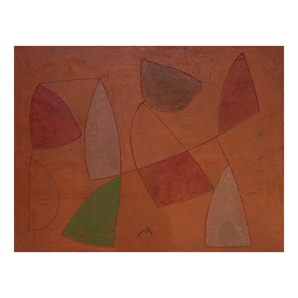Georges Ferrato Abstract Painting - L'employée à la clarinette