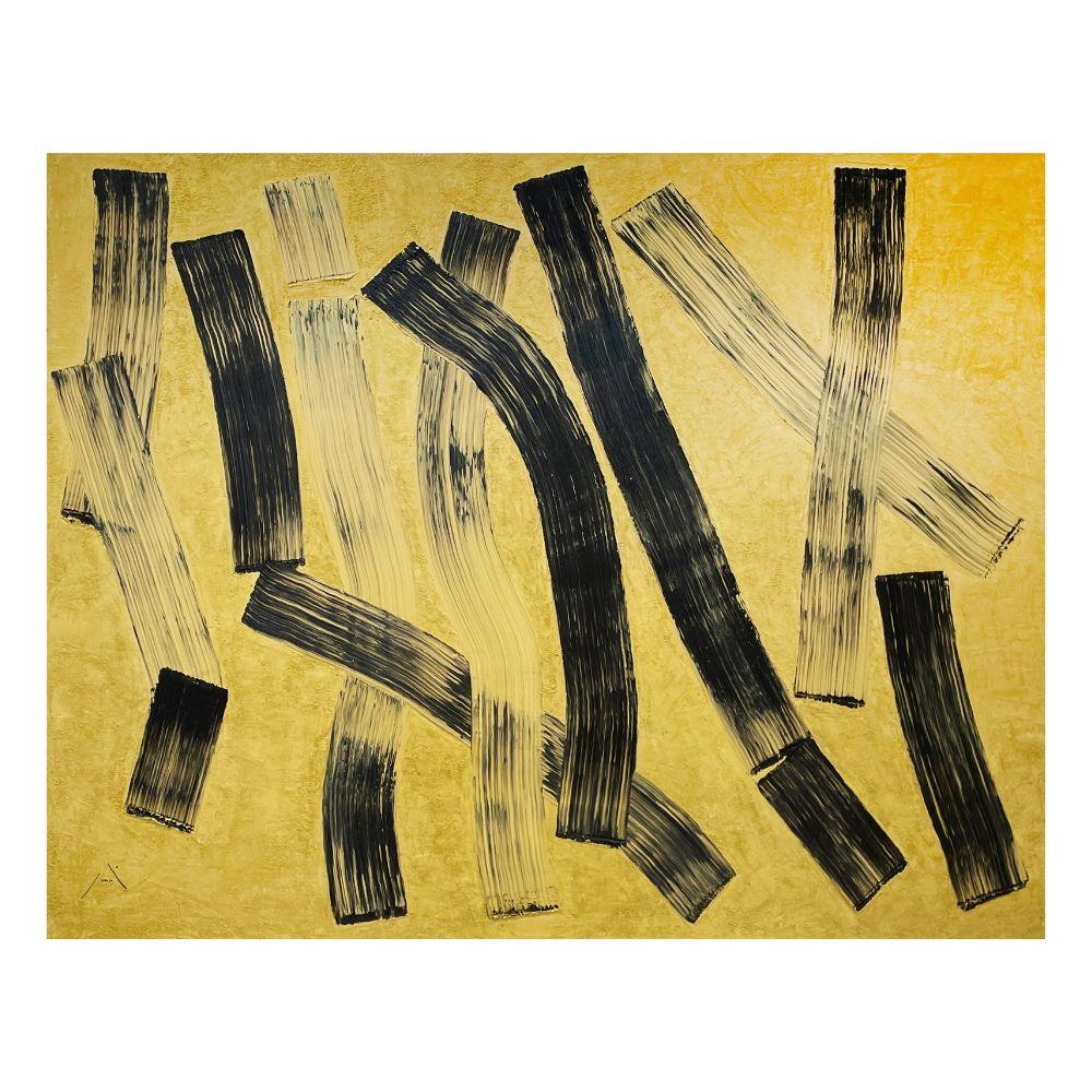 Georges Ferrato Abstract Painting - Paysage à deux vitesses