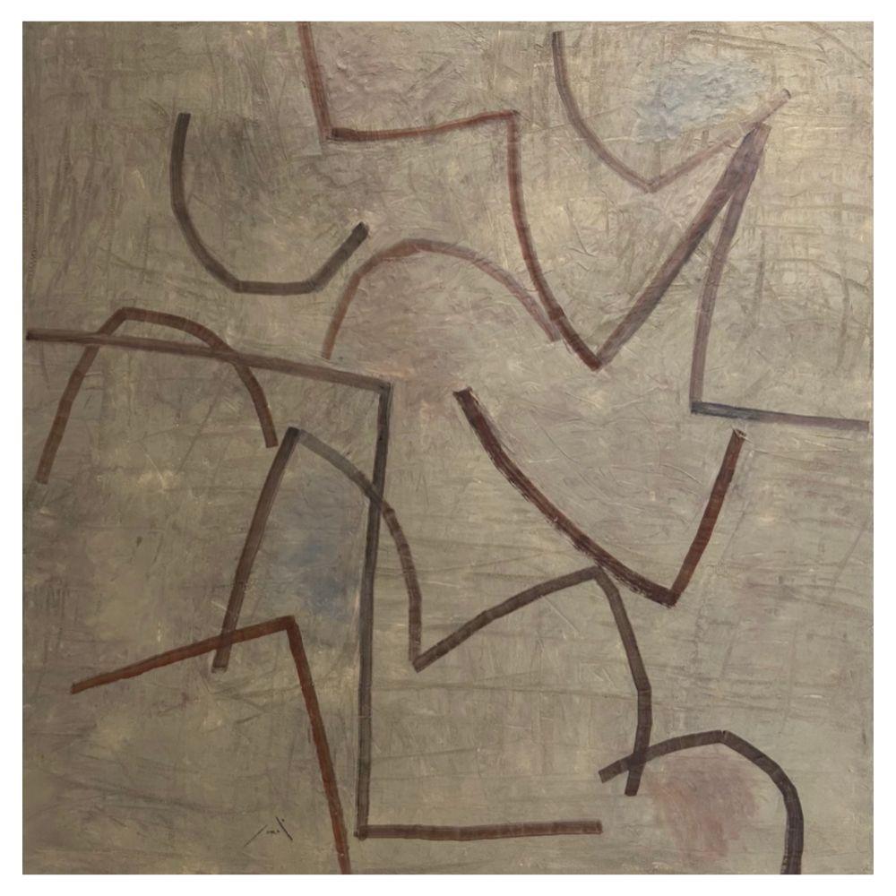 Georges Ferrato Abstract Painting - Une part de la nuit