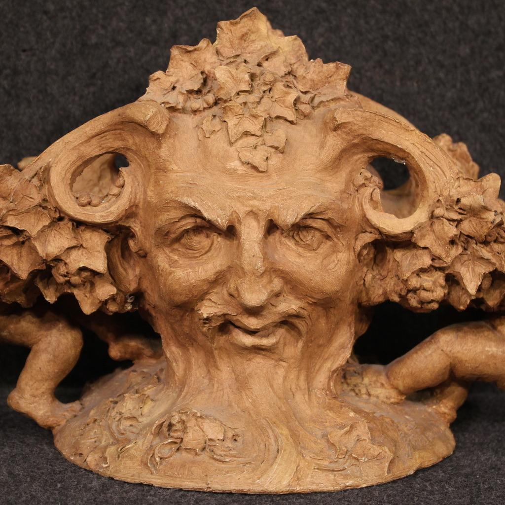 centre de table en terre cuite du 20e siècle signé Flamand, 1920 - Sculpture de Georges Flamand
