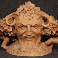 20th Century Terracotta French Sculpture Centrepiece Signed Flamand, 1920s