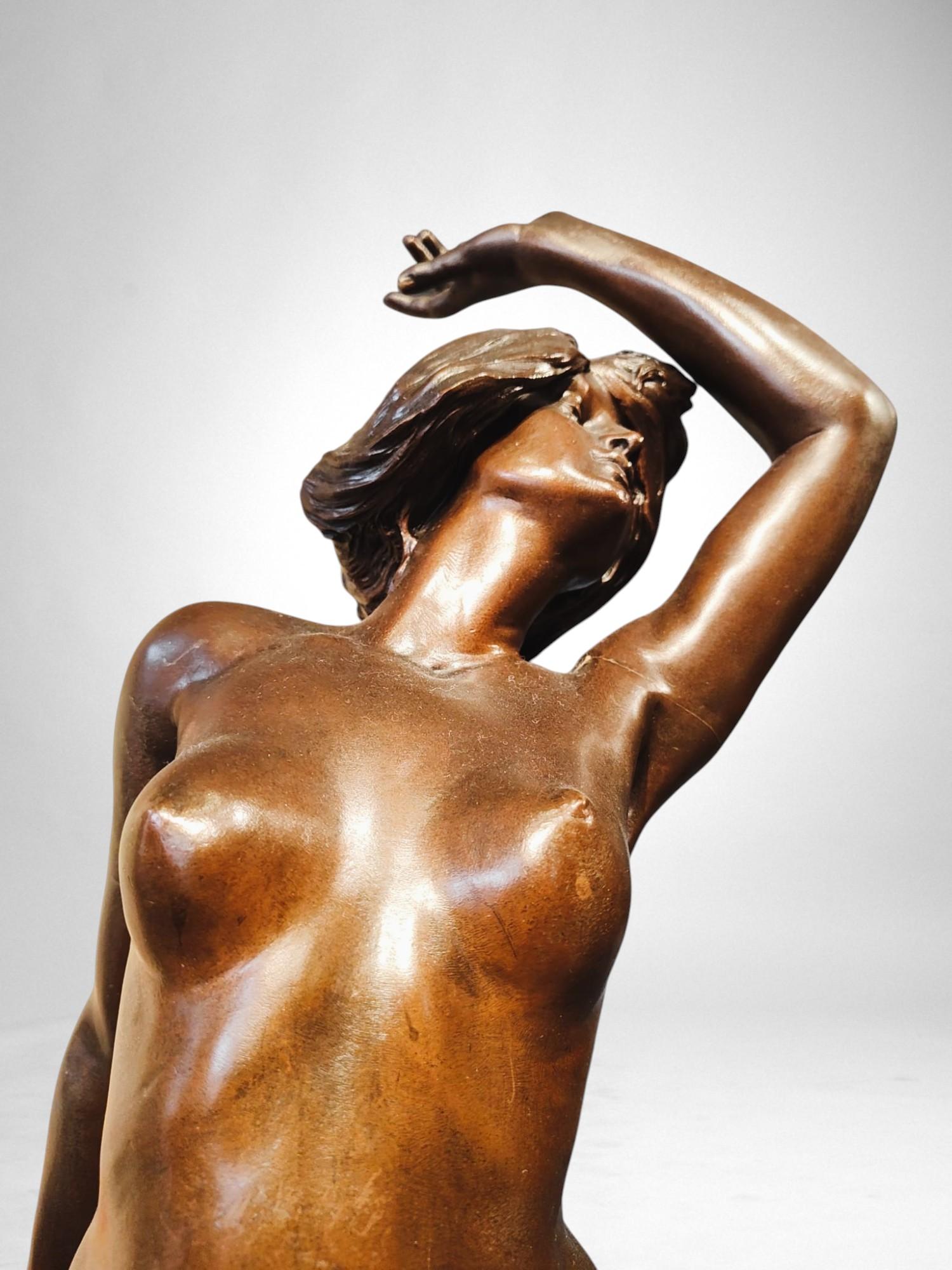Georges Flamand Danzatrice in bronzo (c. 1900-1910) - Sculpture di  Georges Flamand 