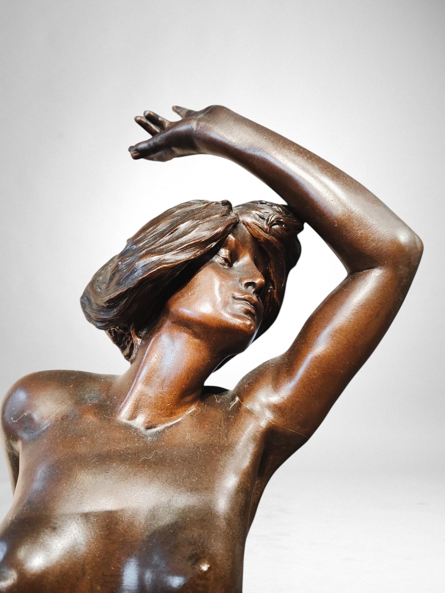 Georges Flamand Danzatrice in bronzo (c. 1900-1910) - Sculpture Art Déco di  Georges Flamand 