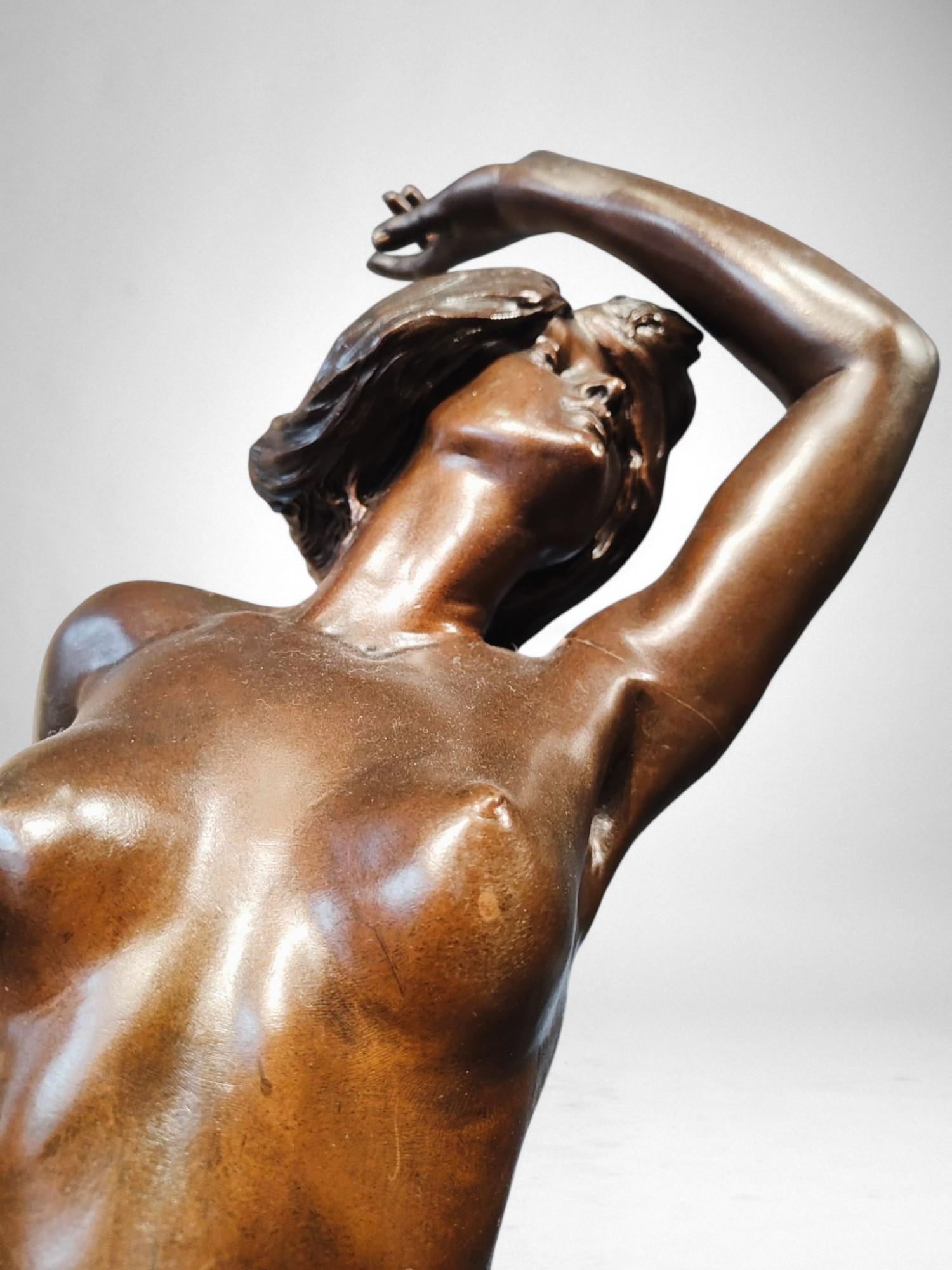 Georges Flamand Danzatrice in bronzo (c. 1900-1910) in vendita 3
