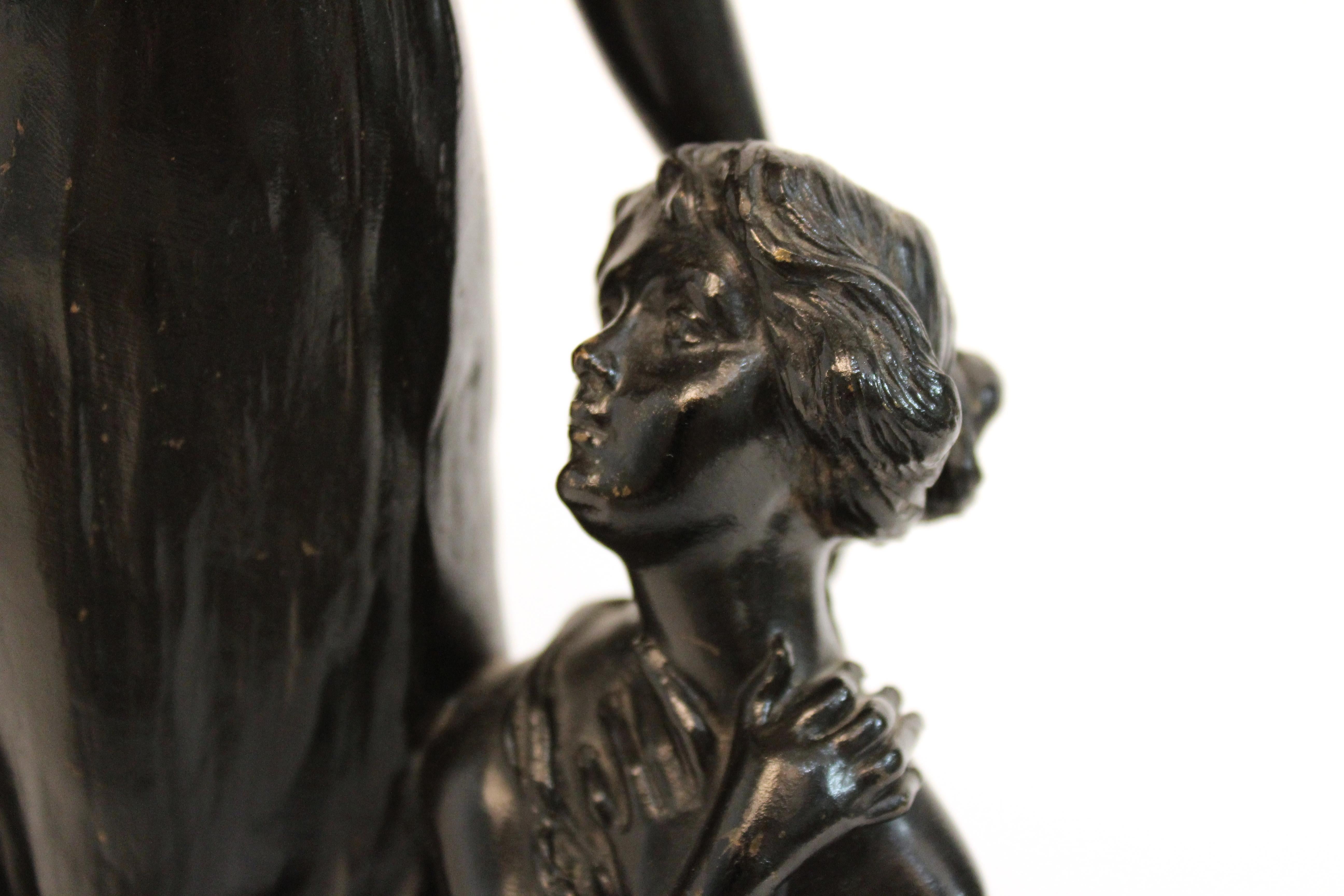 Georges Flamand Art Nouveau Bronze Sculpture 