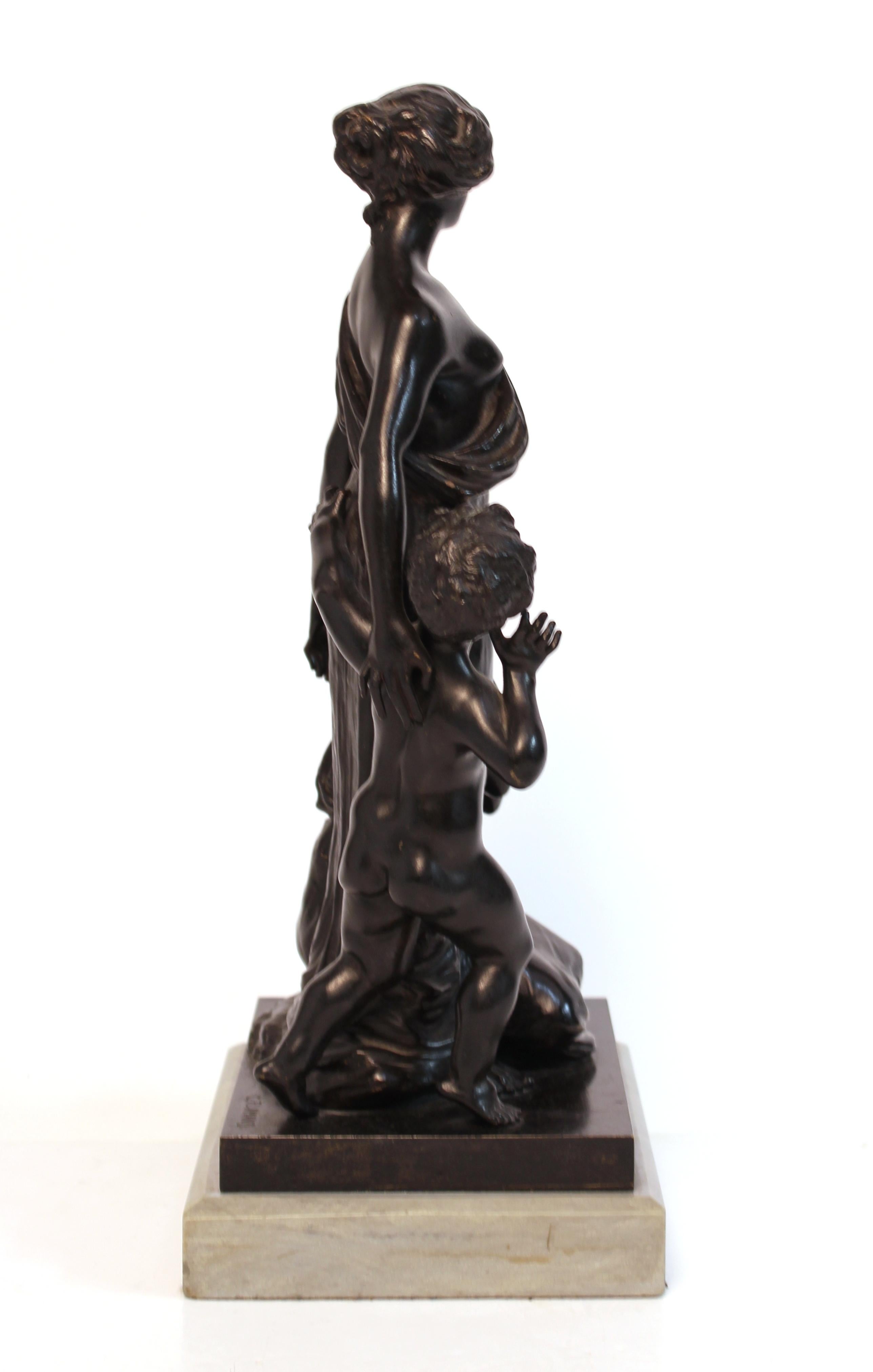 20th Century Georges Flamand Art Nouveau Bronze Sculpture 