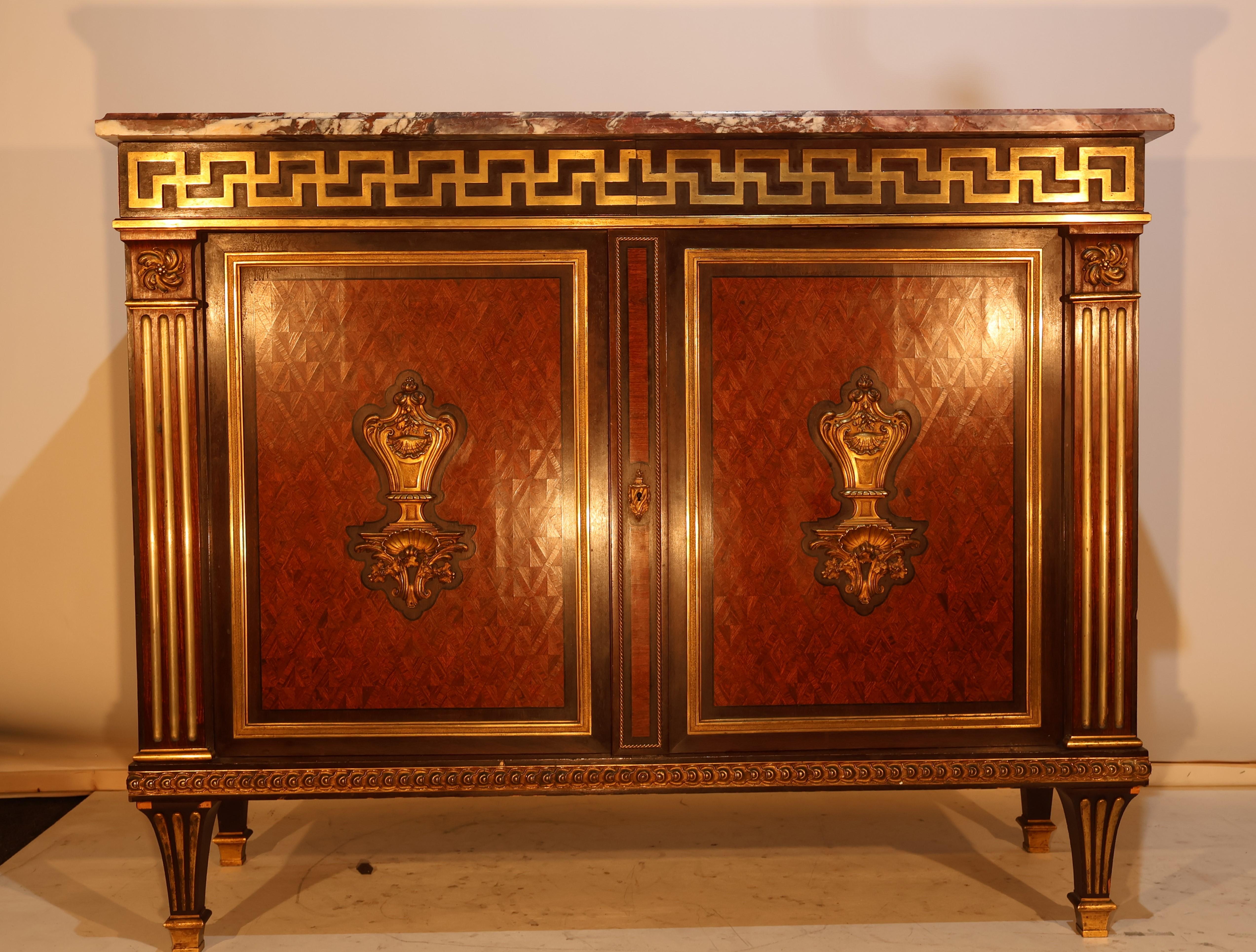 Georges-Francois Alix Commode francese con piano in marmo e ormolu, Francia, 1870 circa in vendita 4