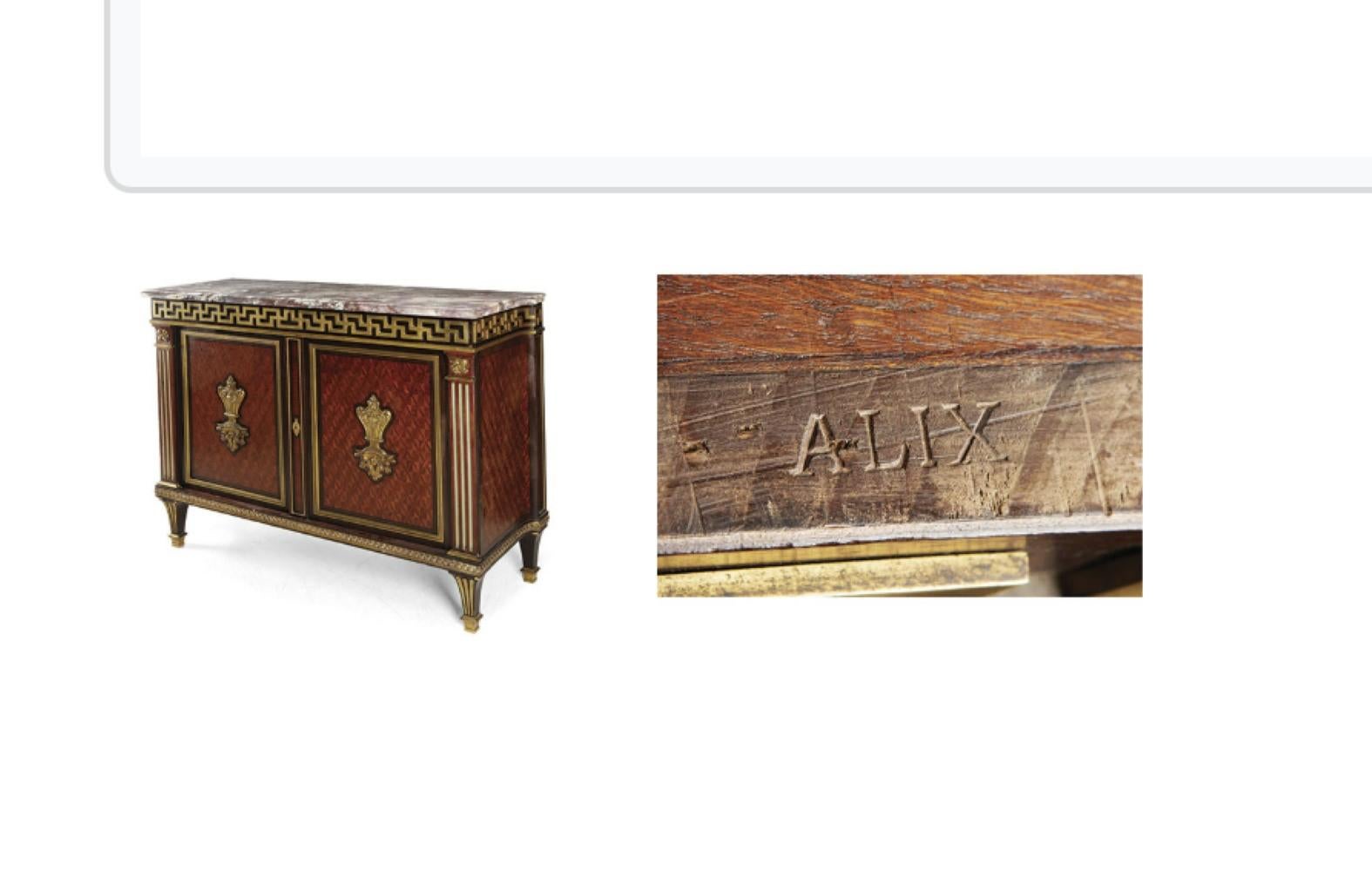 Georges-Francois Alix Commode francese con piano in marmo e ormolu, Francia, 1870 circa in vendita 5