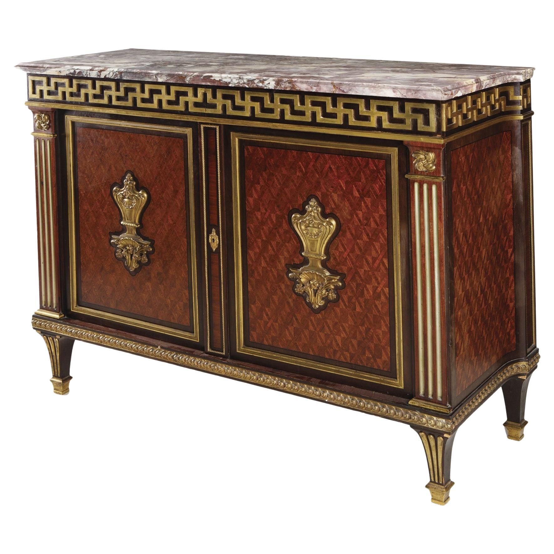 Georges-Francois Alix French Marble Top & Ormolu Commode, France circa 1870