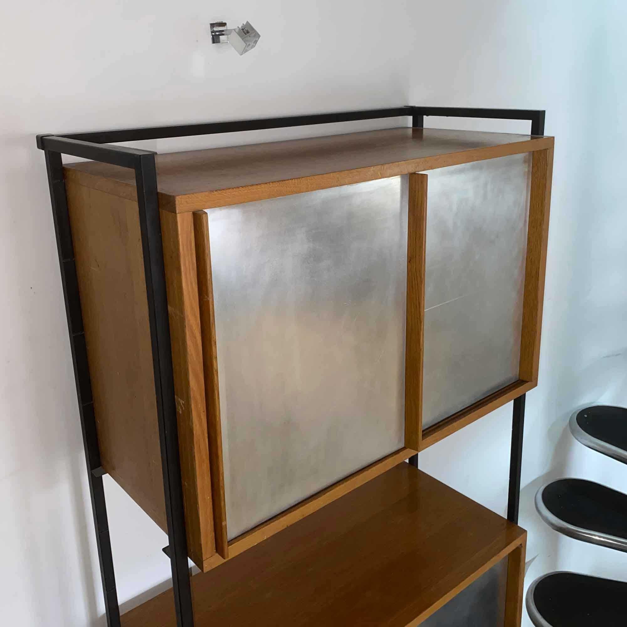 Aparador de aluminio Georges Frydman para Efa 1958 Francés en venta