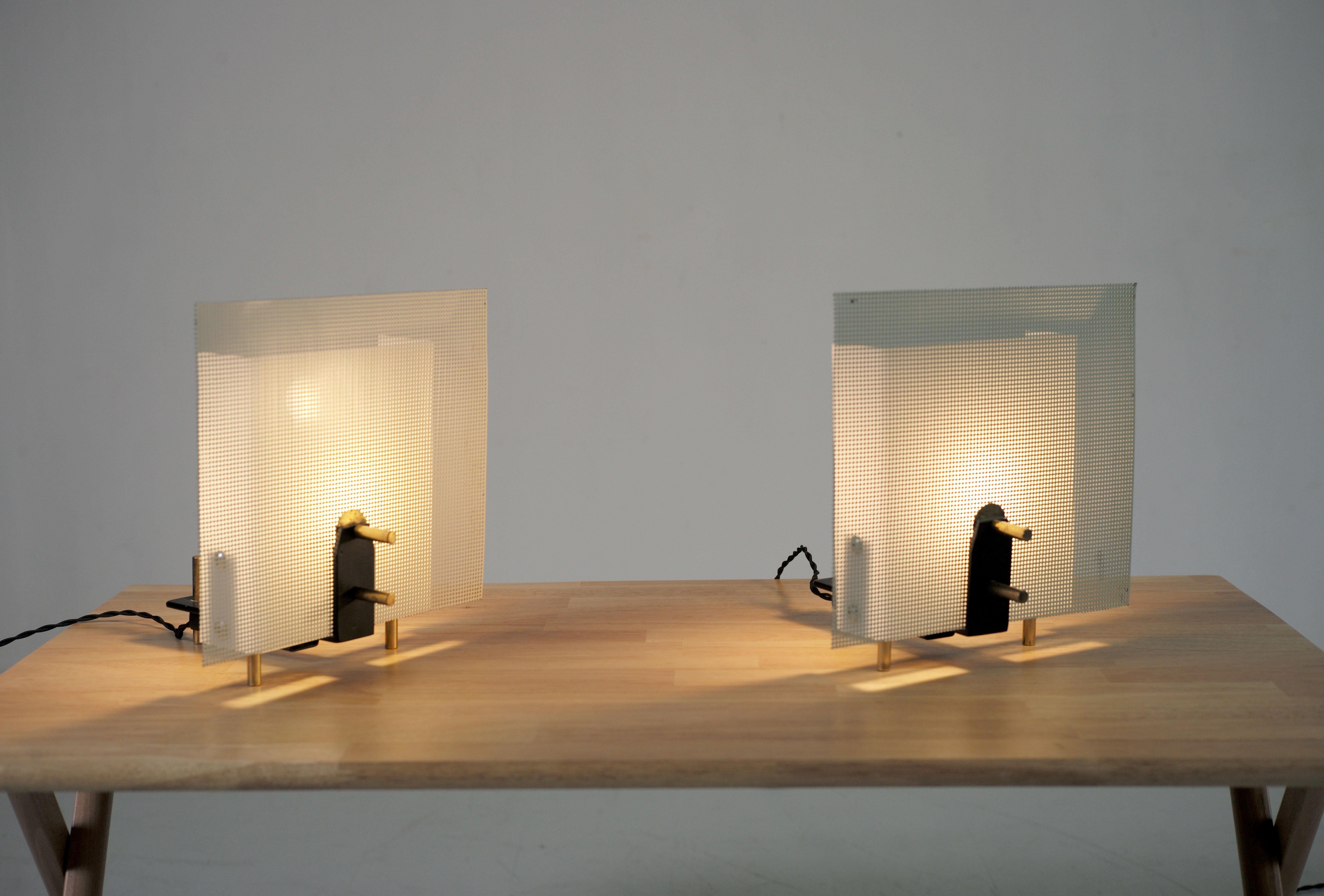 Georges Frydman, pair of modernist lamps, France 1960 6