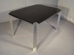 Georges Frydman, Mesa de acero con tablero de madera lacada, Edición E.F.A