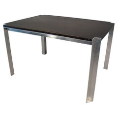 Georges Frydman, Mesa de acero con tablero de madera lacada, Edición E.F.A