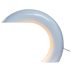 Lampada da tavolo in alluminio fuso a forma di arco bianco di Georges Frydman, Francia, anni '60