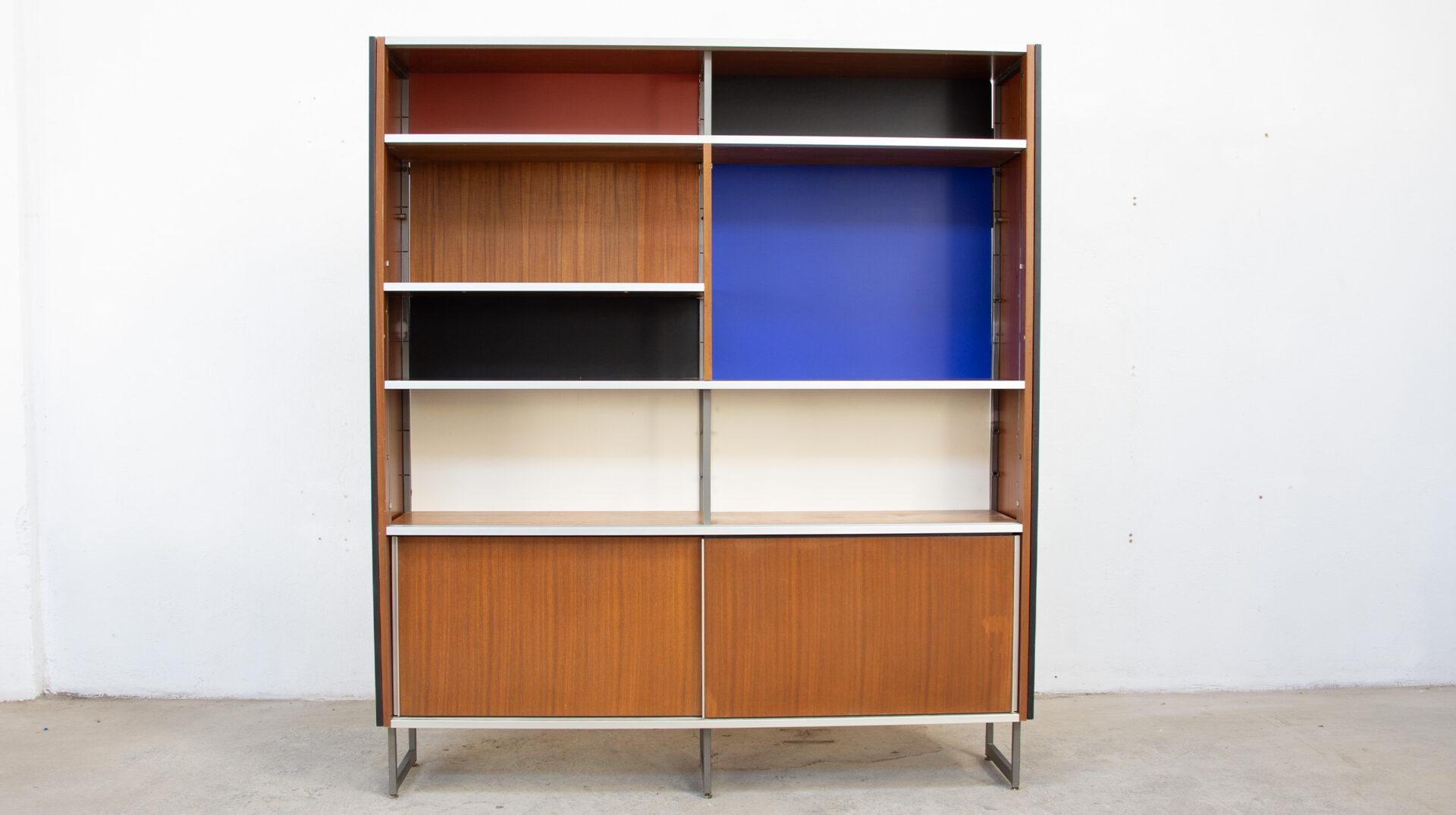 Mid-Century Modern Georges Frydman's EFA Bookcase in mahogany, 1960’s For Sale