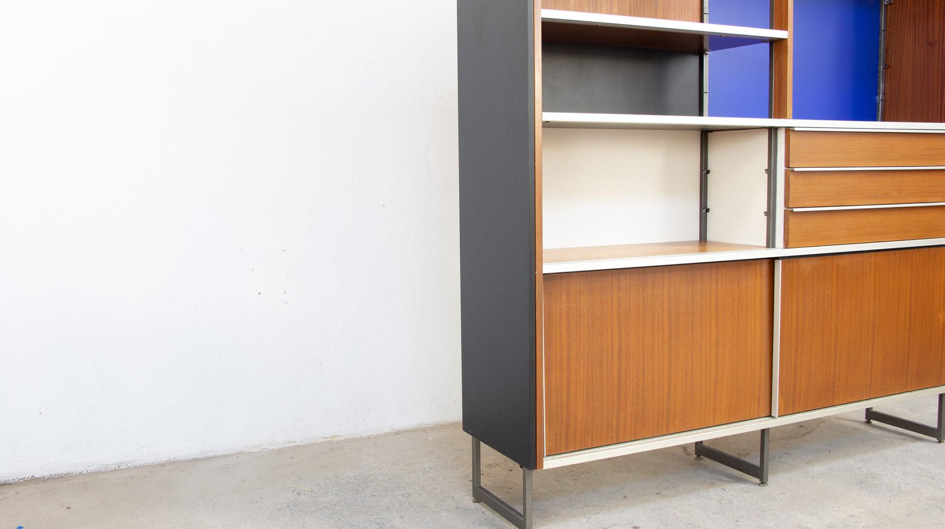 Georges Frydman's EFA Bookcase in mahogany, 1960’s In Excellent Condition For Sale In LYON, FR