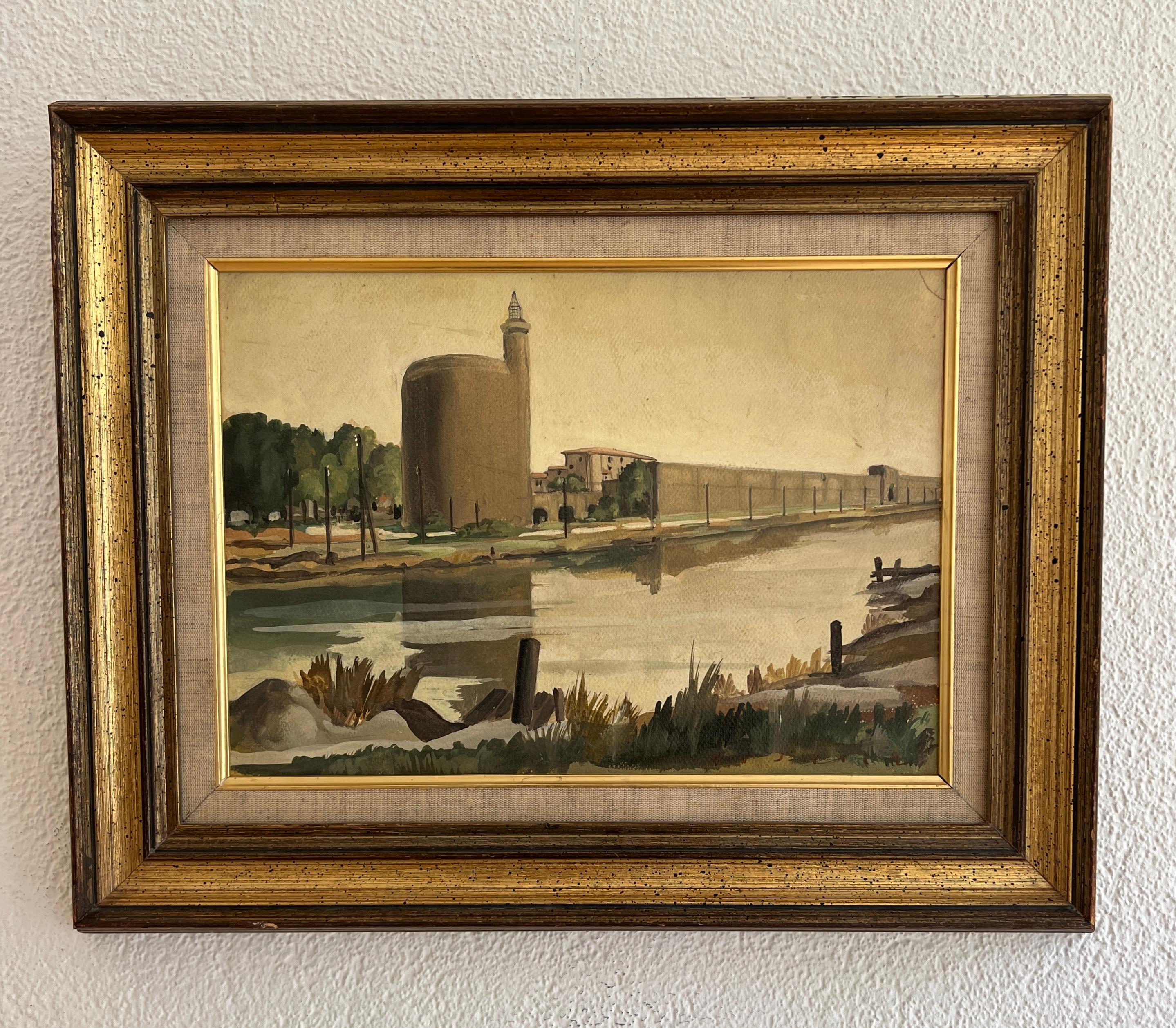 Torre de agua - Painting de Fustier Georges
