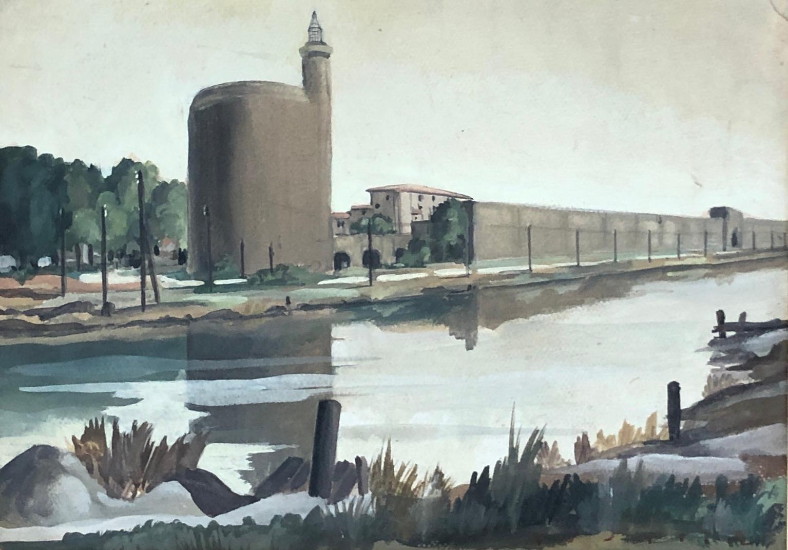 Fustier Georges Landscape Painting – Wasserturm