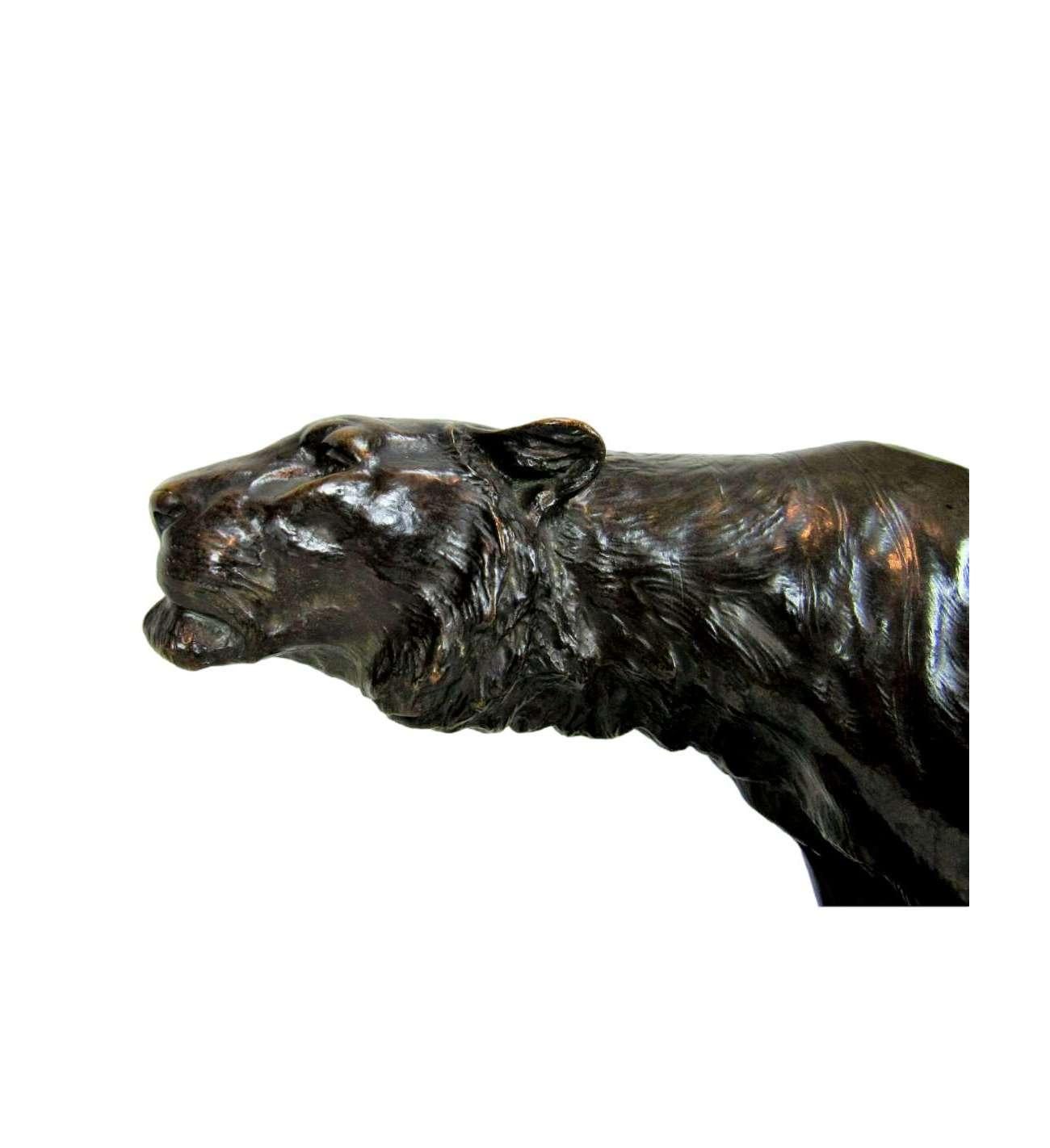 Georges Gardet - (1863-1939)+ Bronce fundido, Pantera al acecho en venta 2