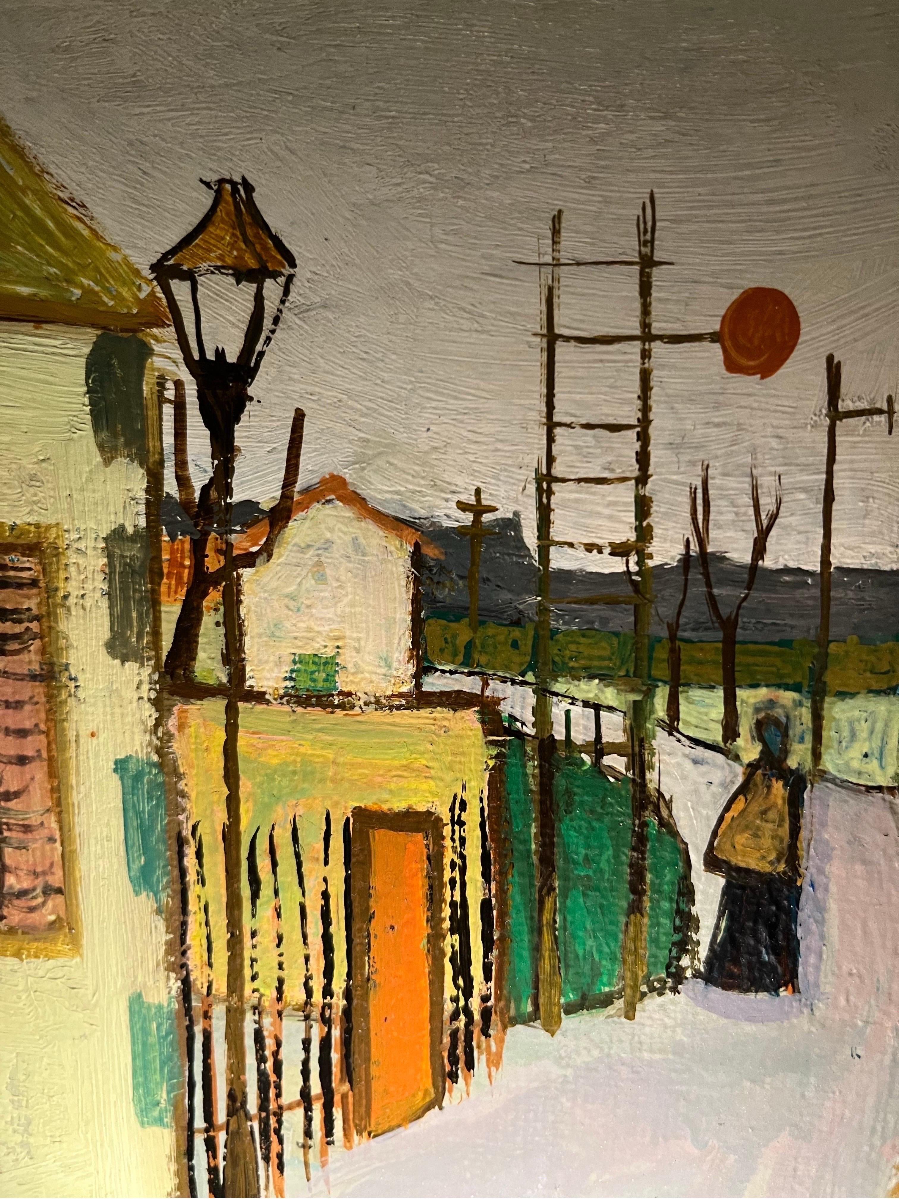 Ferrocarril de Georges Girard - Óleo sobre lienzo 54x81cm en venta 3
