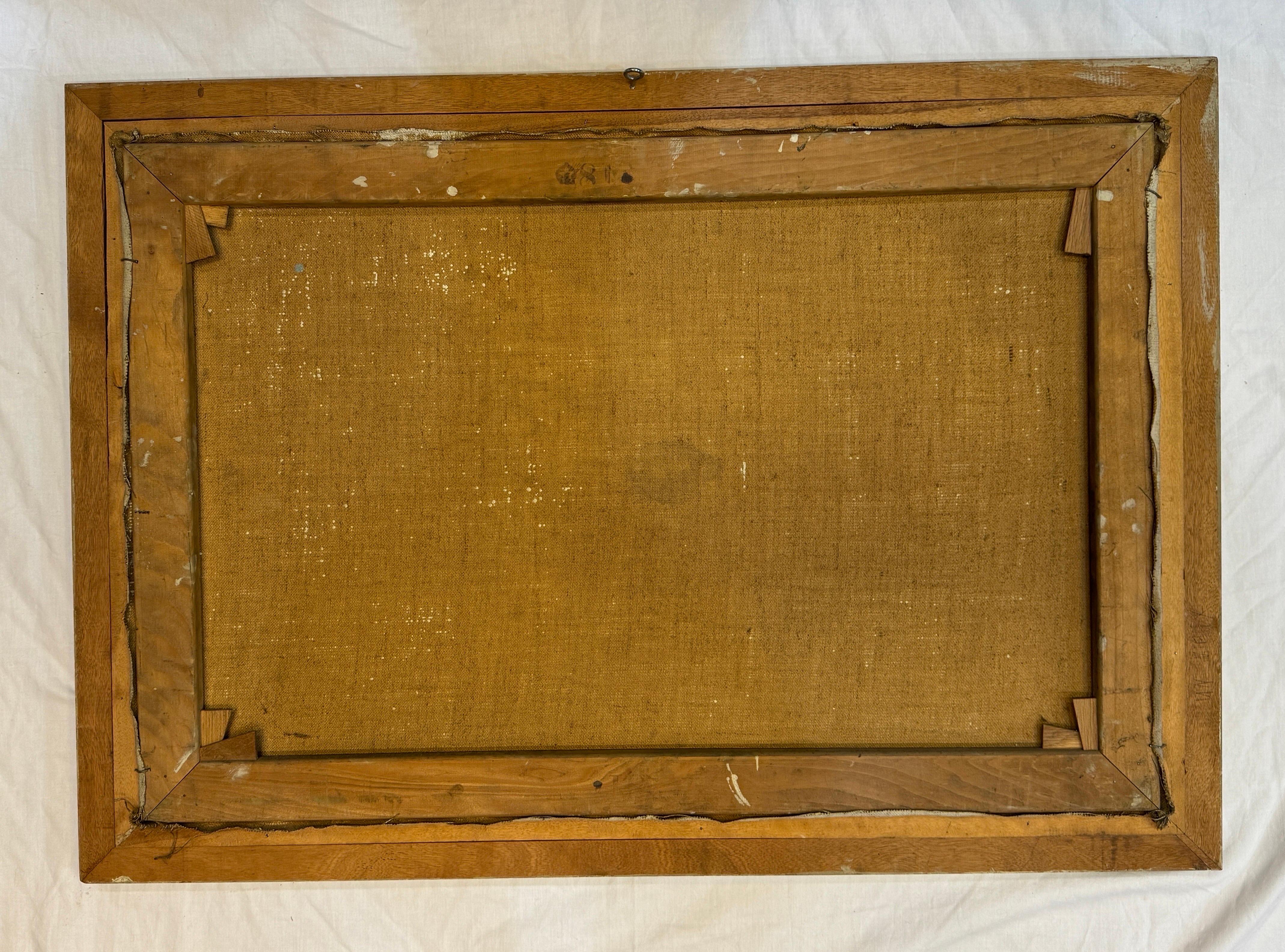 Natura morta con mandolino di Georges Girard - Olio su tela 54x81cm in vendita 9