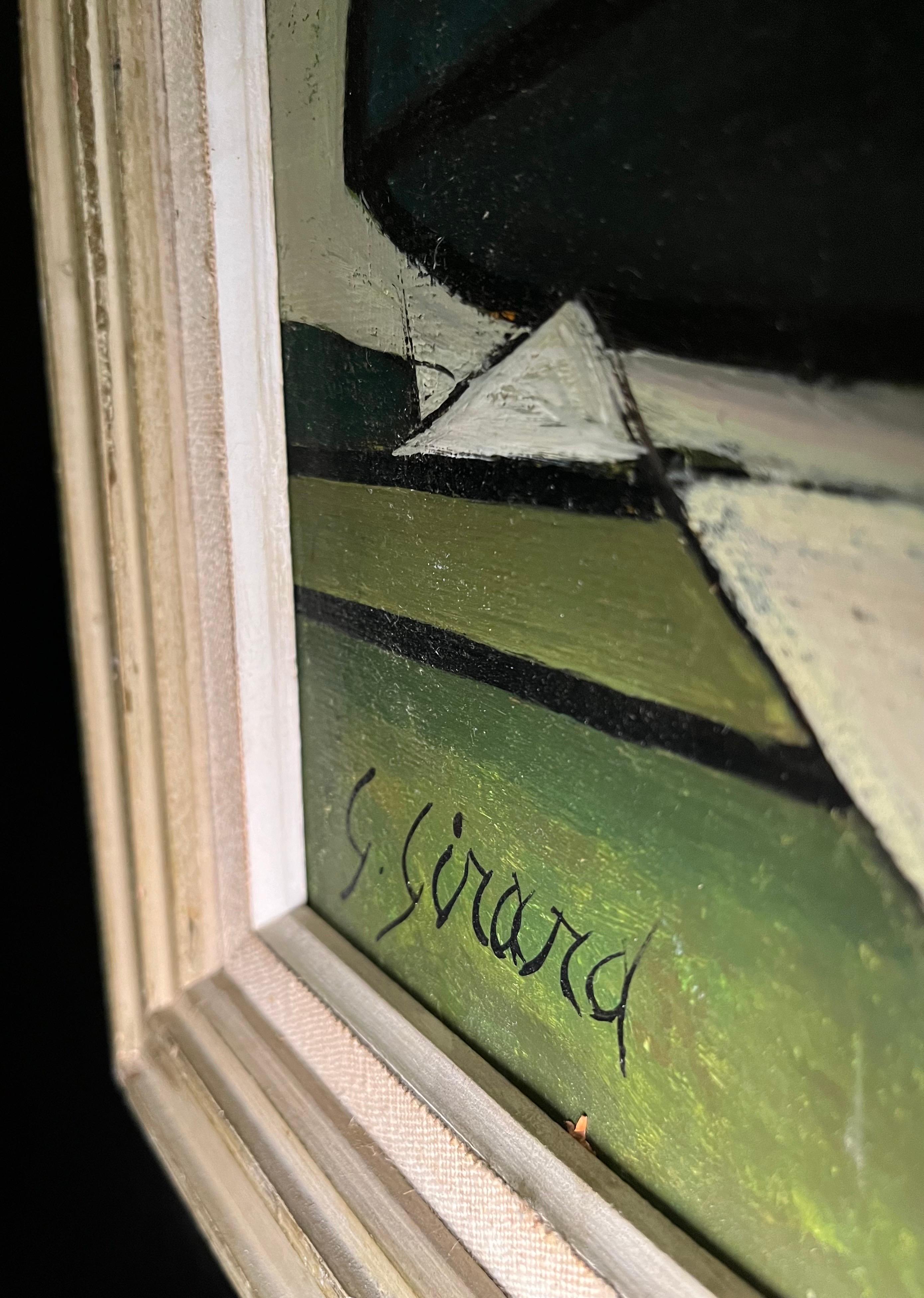 Natura morta con mandolino di Georges Girard - Olio su tela 54x81cm in vendita 7
